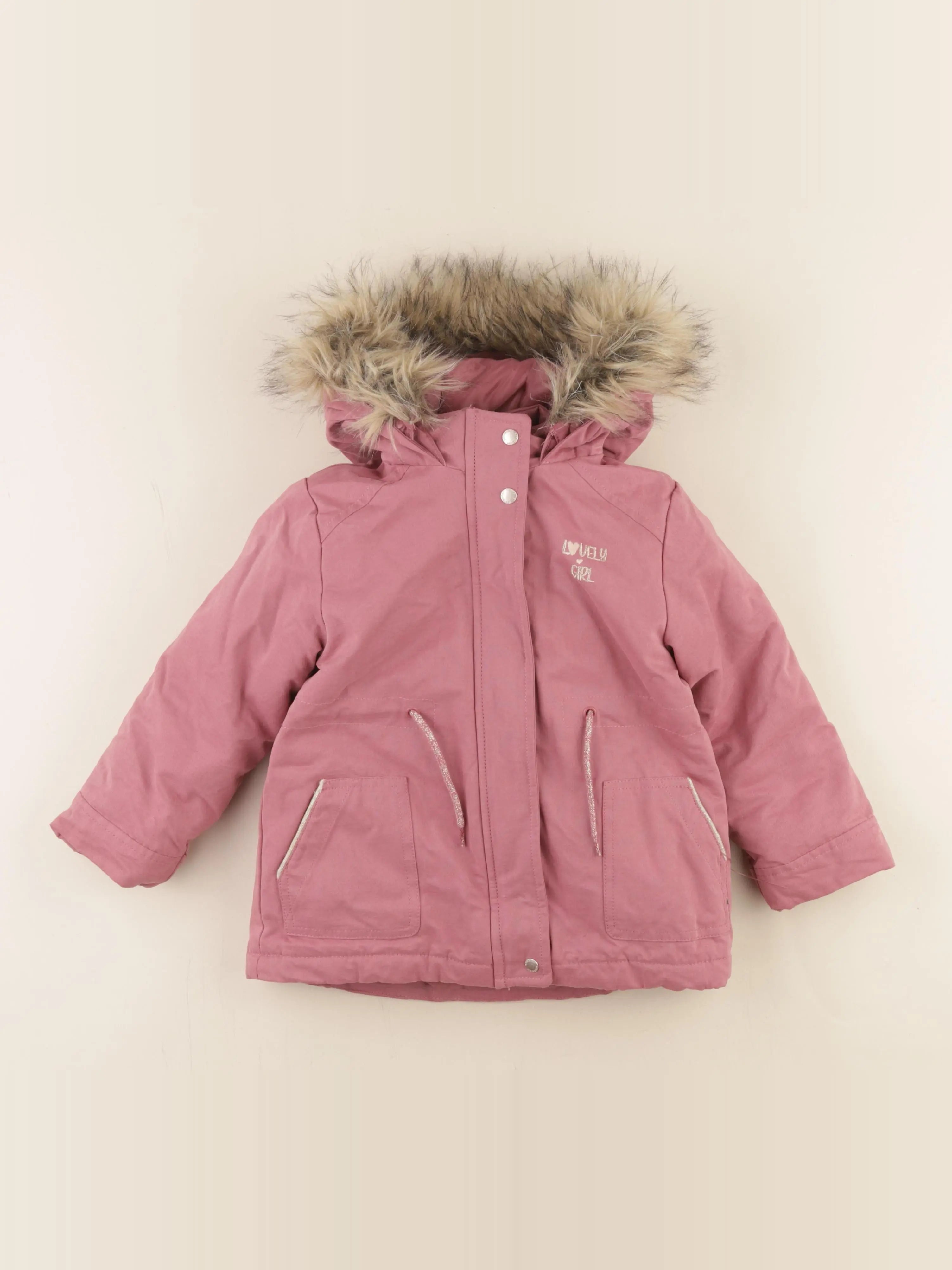 Vertbaudet - parka rose - 3 ans