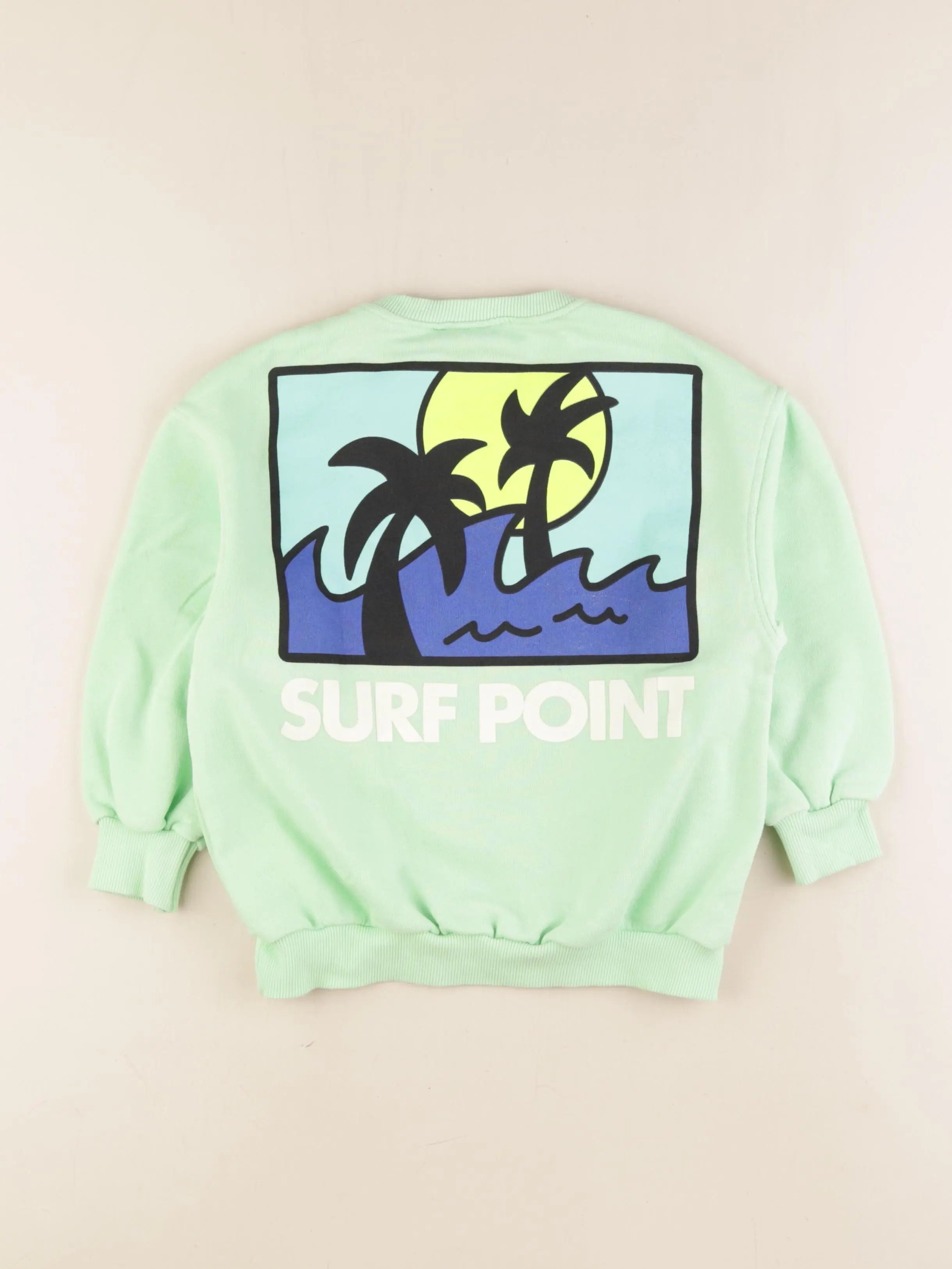 Zara - sweat imprimé au dos vert - 5 ans