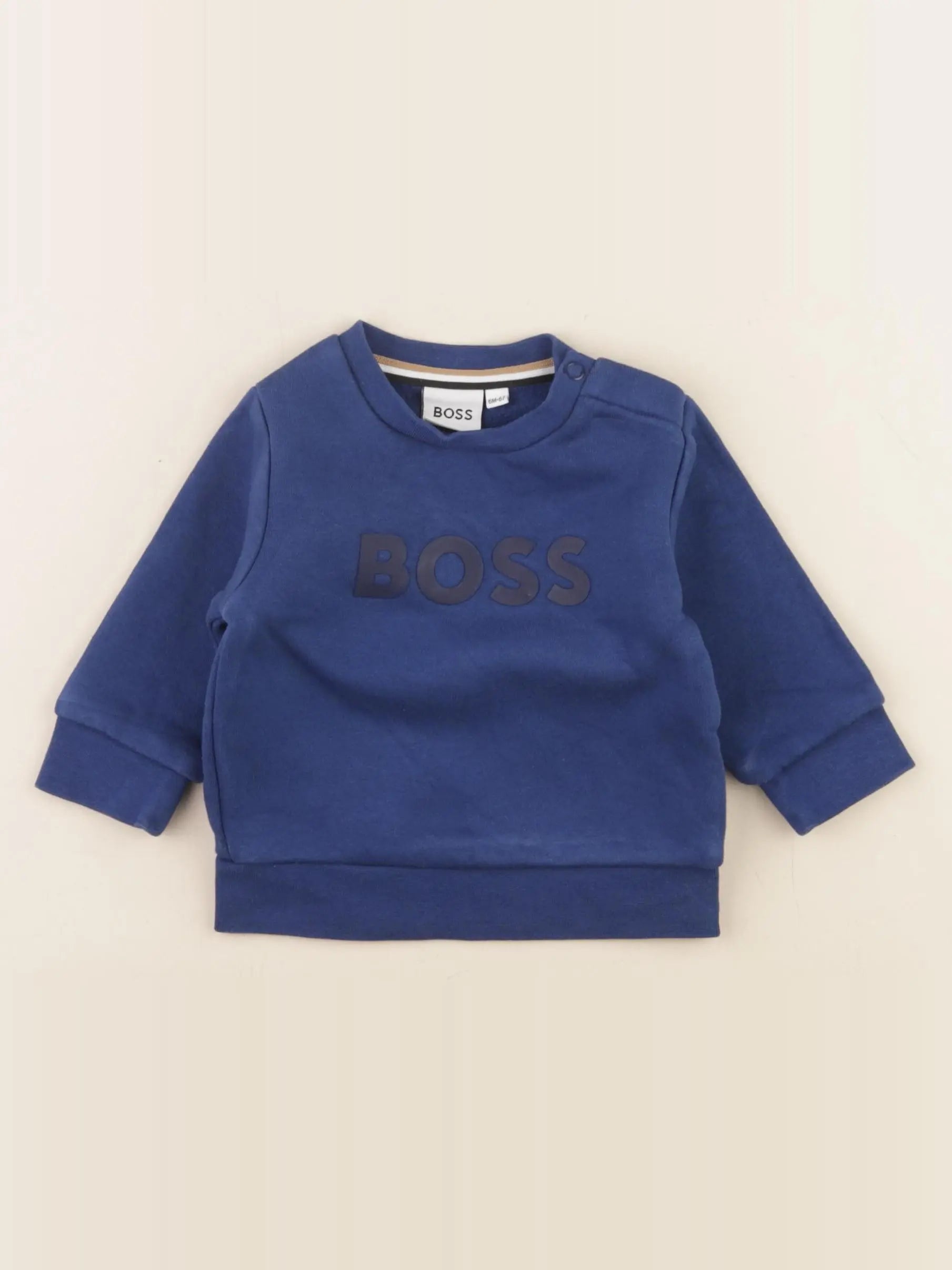 Hugo Boss - sweat bleu - 6 mois