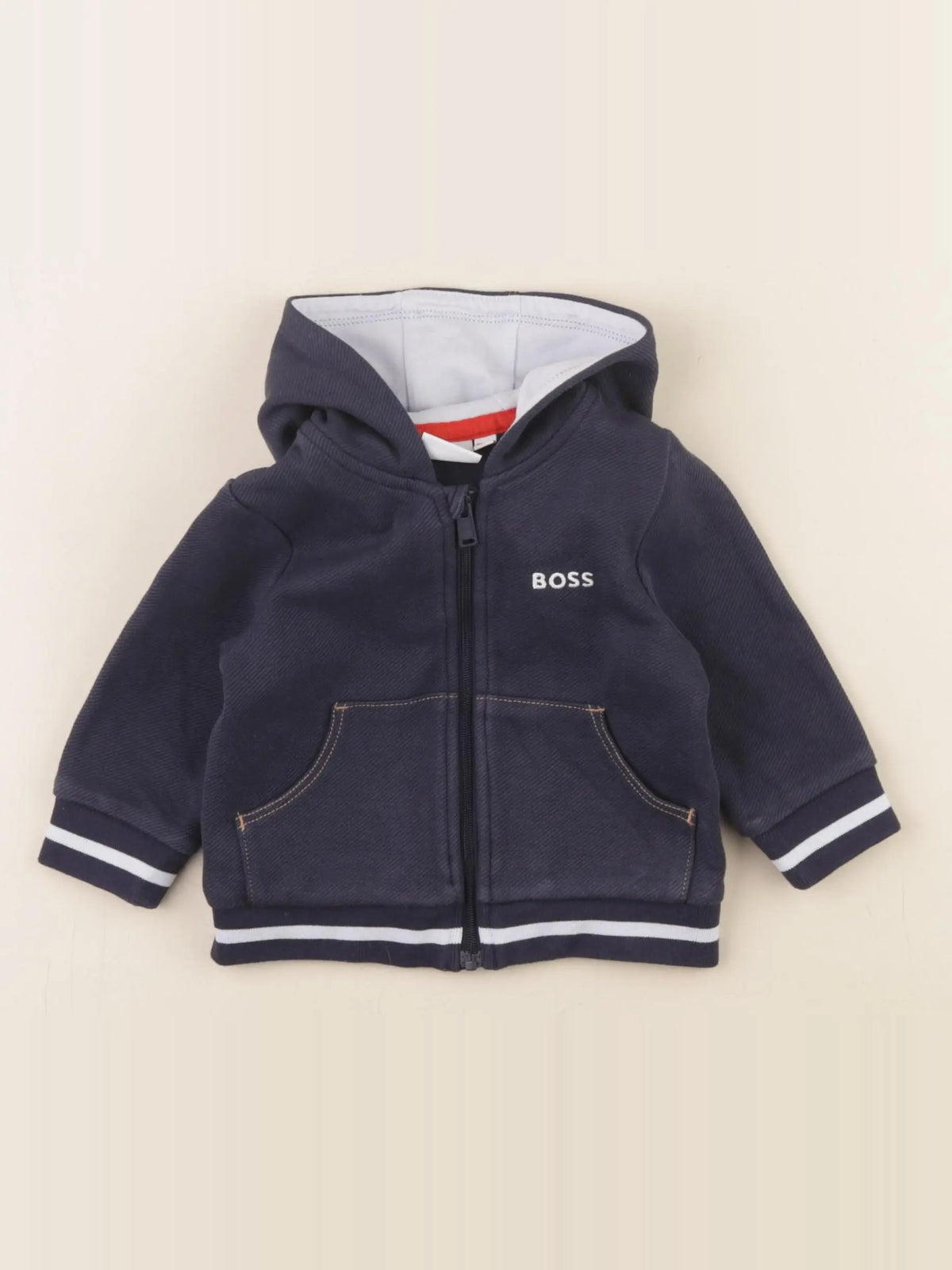 Hugo Boss - sweat bleu - 6 mois