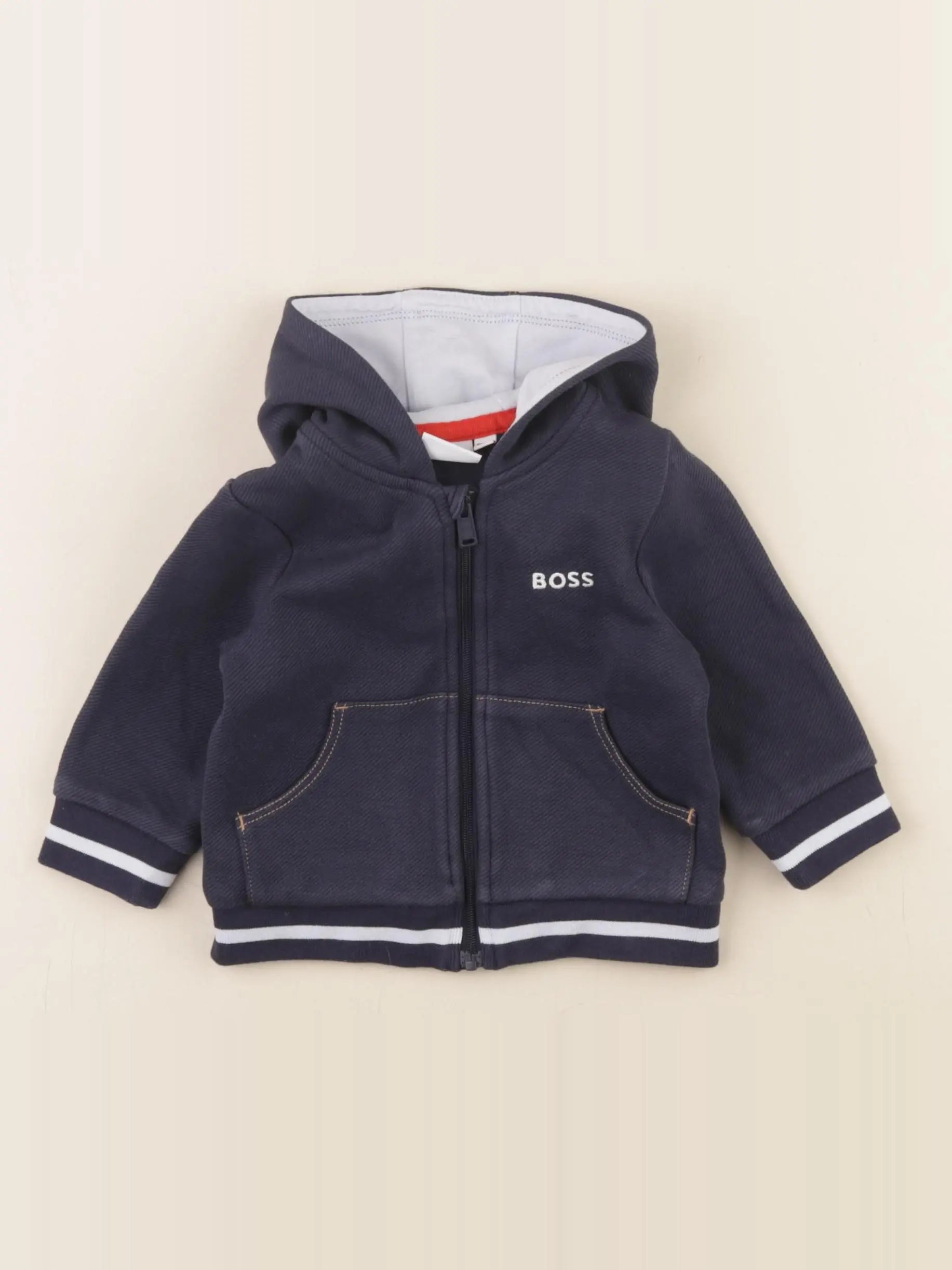 Hugo Boss - sweat bleu - 6 mois
