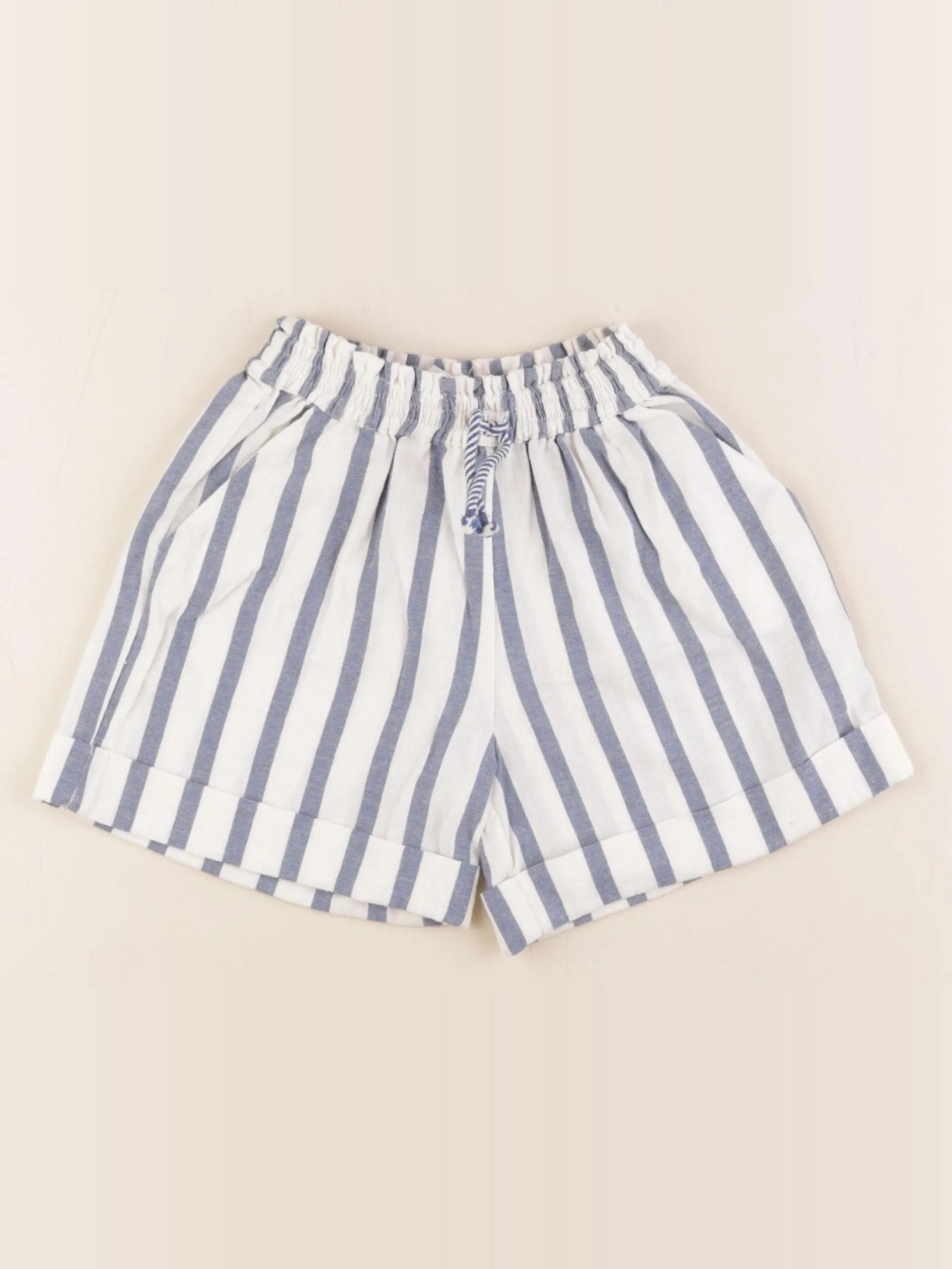 Zara - short blanc, bleu - 4 ans
