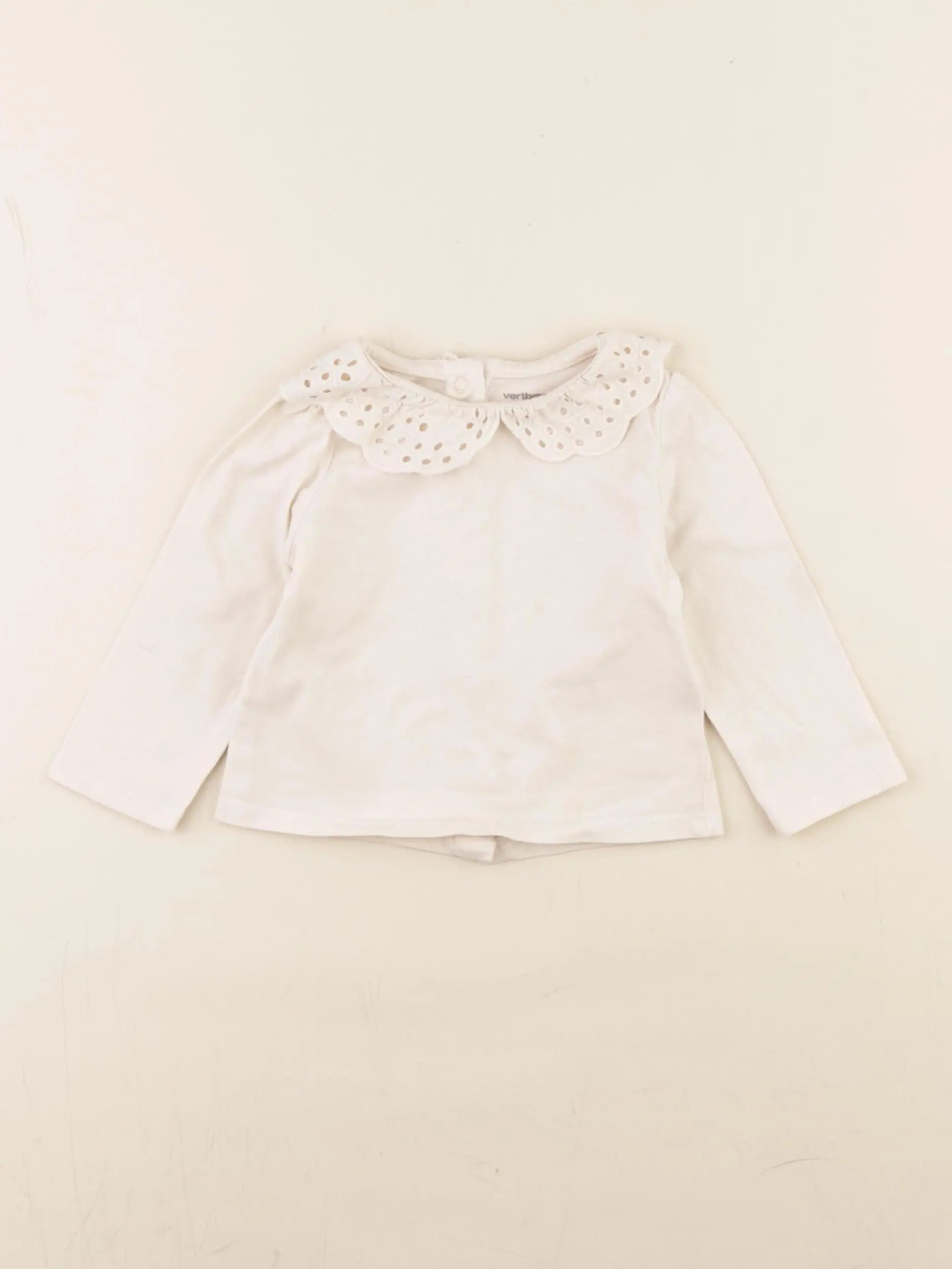 Vertbaudet - tee-shirt beige - 6 mois