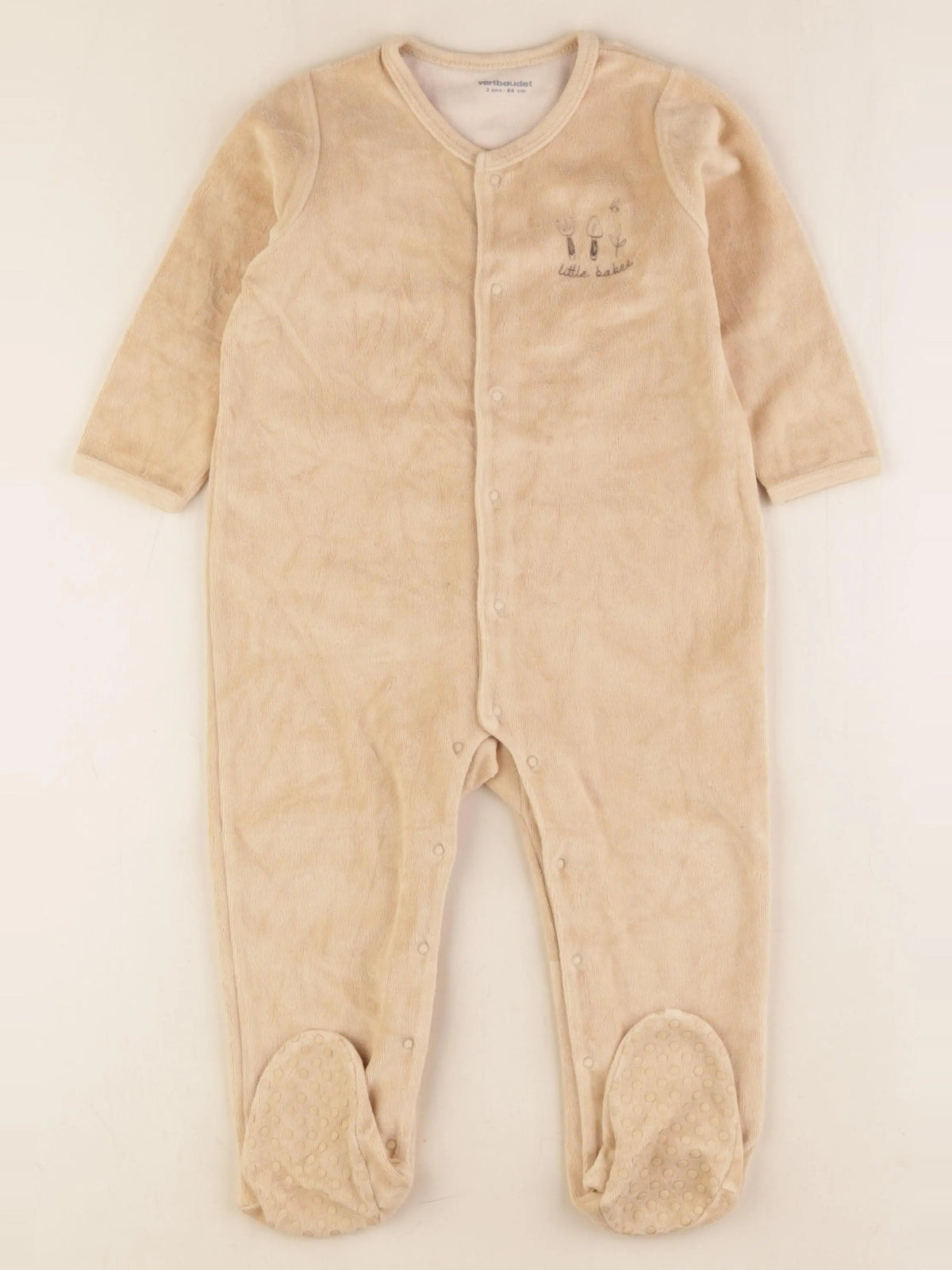 Vertbaudet - pyjama velours marron - 2 ans