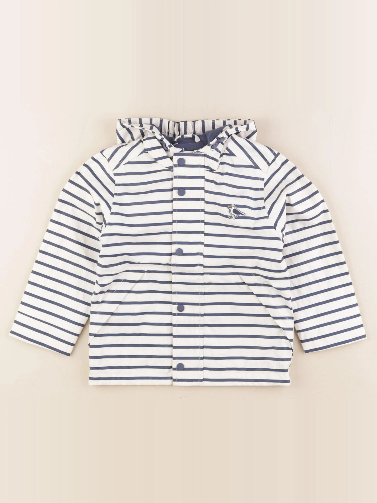 Vertbaudet - imperméable blanc, bleu - 36 mois