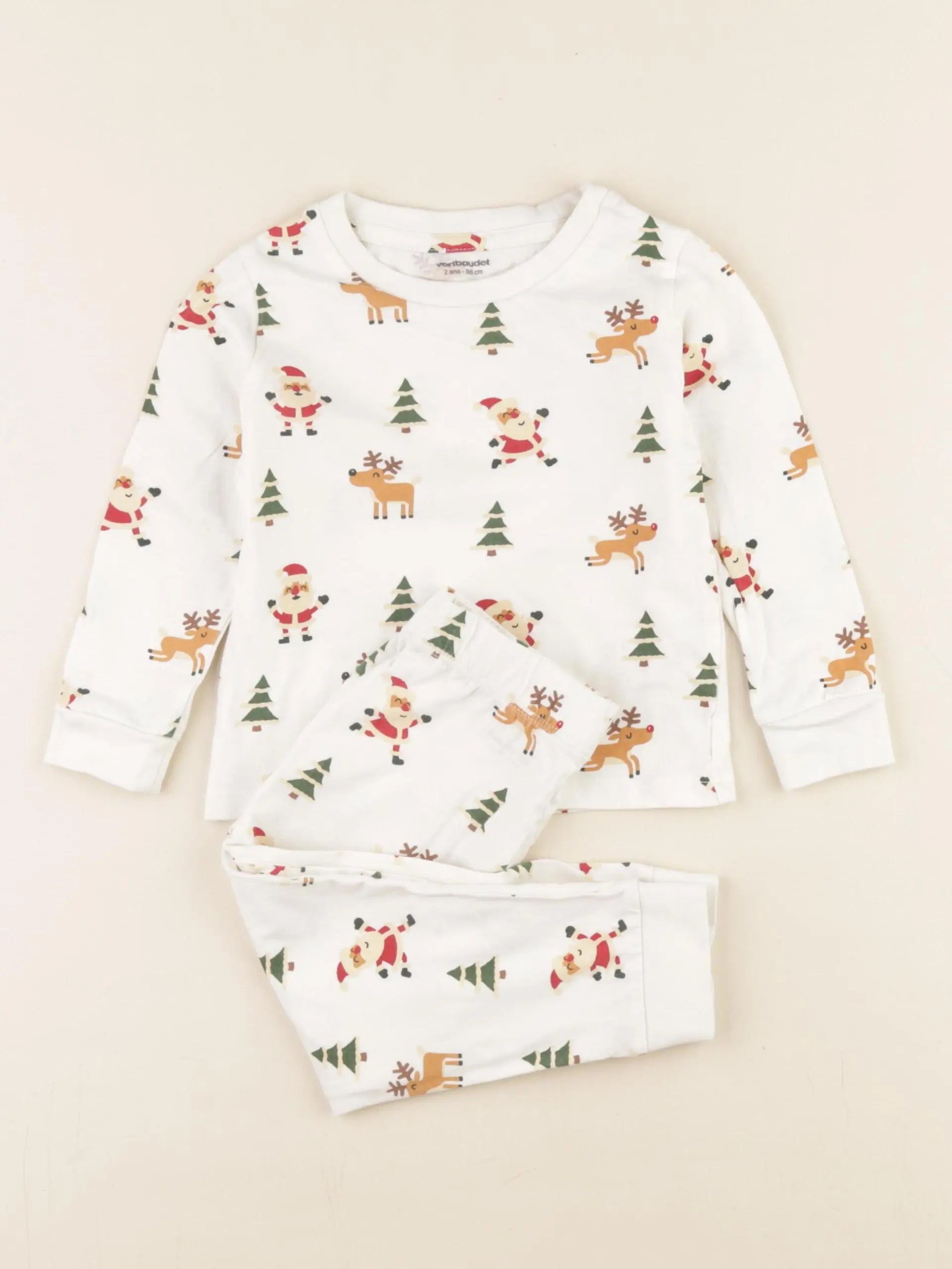 Vertbaudet - pyjama coton multicolore - 2 ans