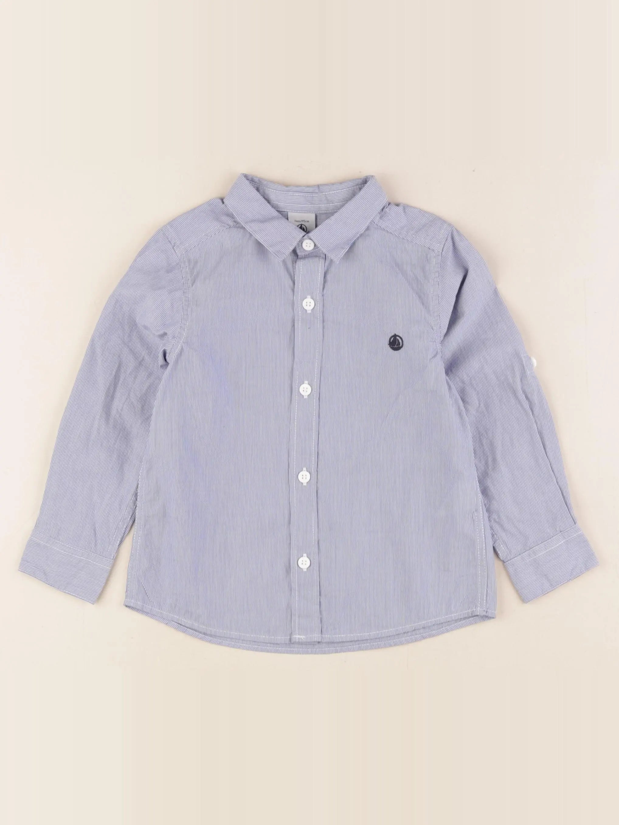 Petit Bateau - chemise bleu - 3 ans