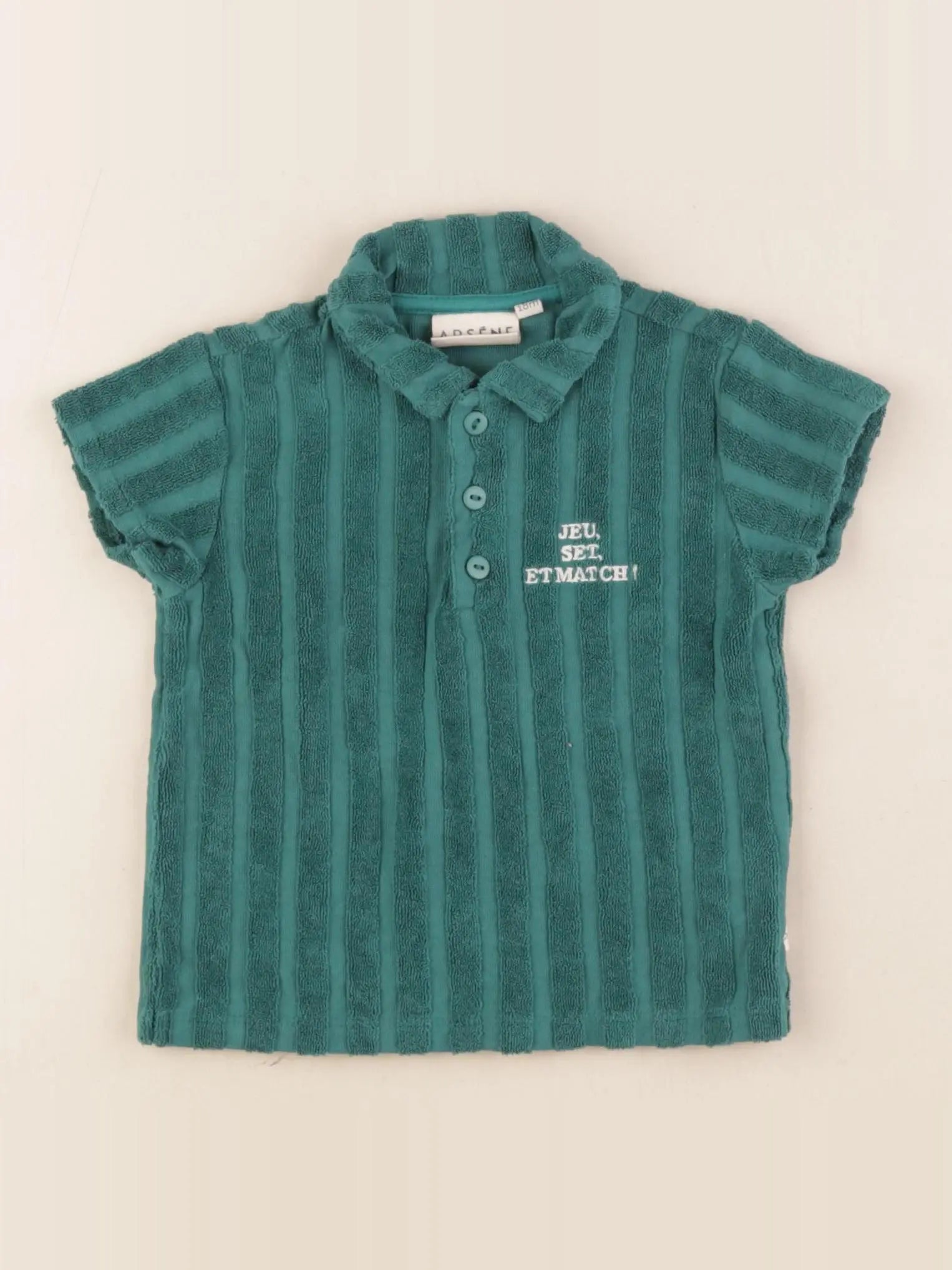Arsène et les pipelettes - polo vert - 18 mois