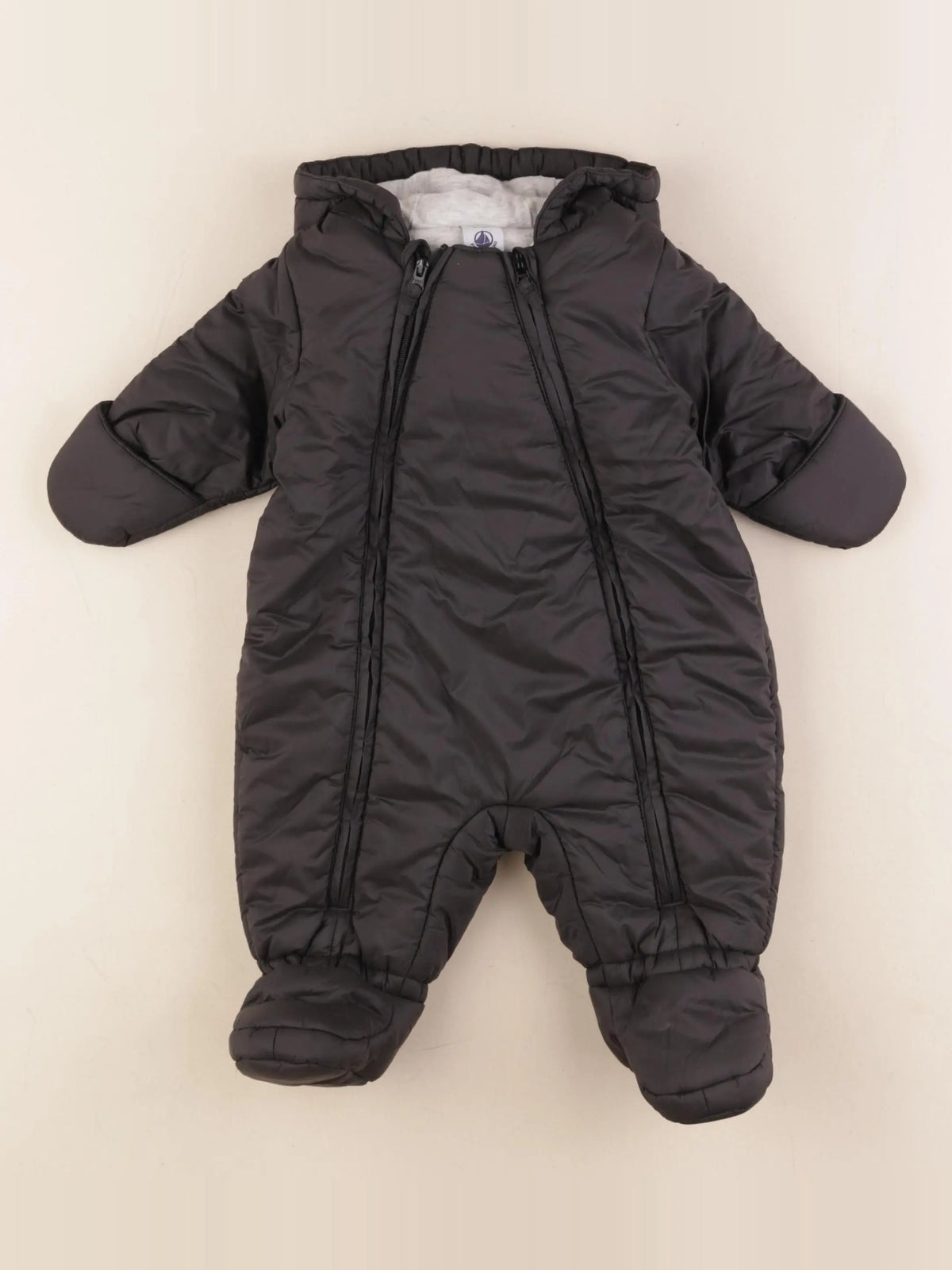 Petit Bateau - combi-pilote noir - 3 mois