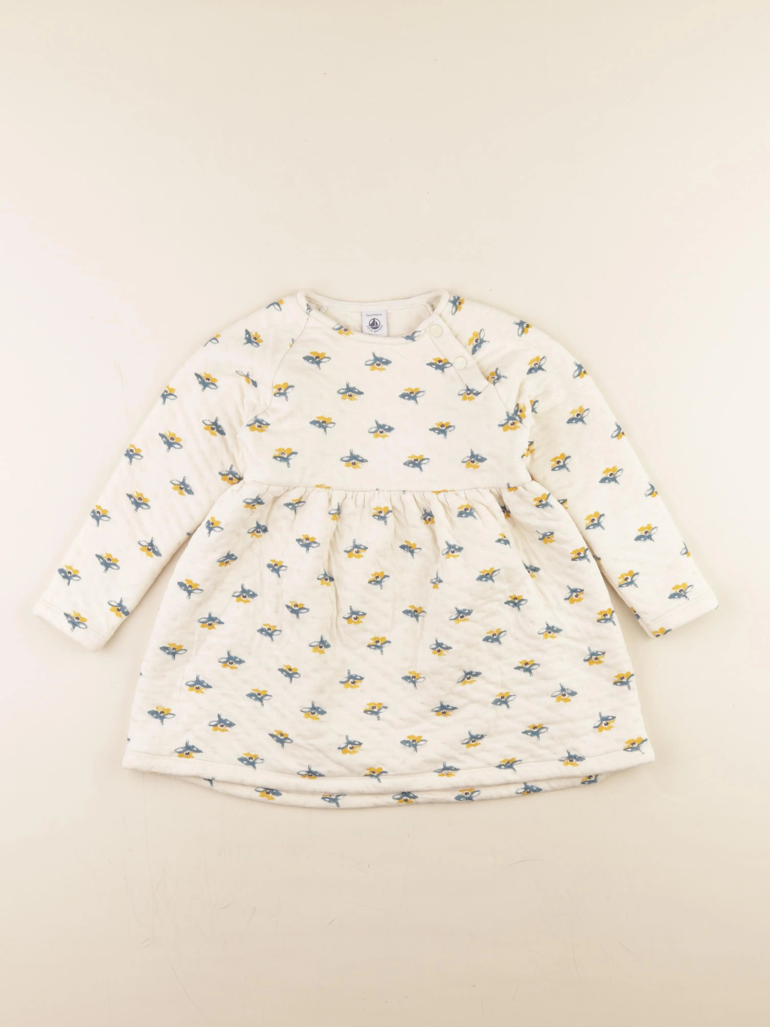 Petit Bateau - robe blanc - 5 ans