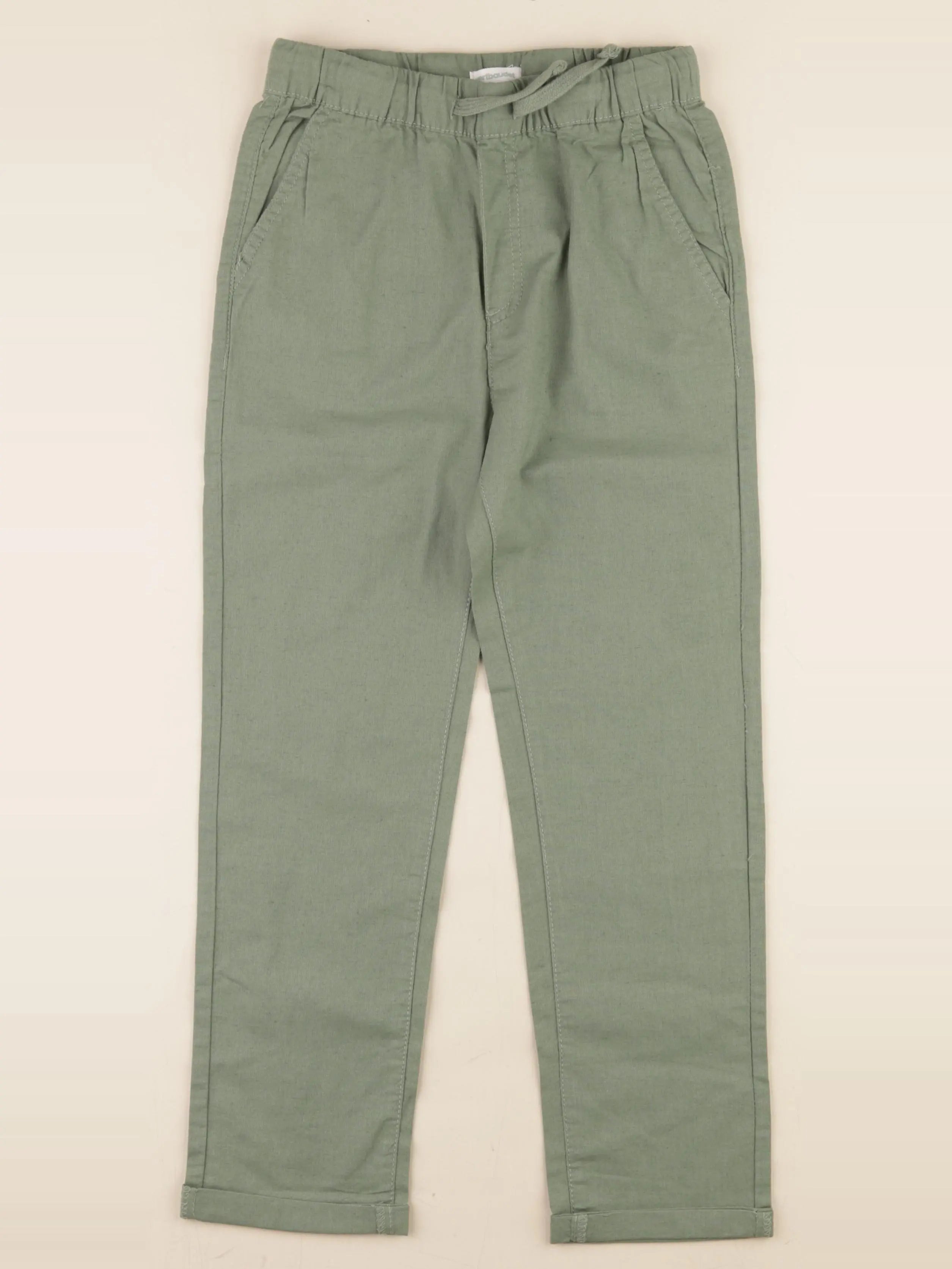 Vertbaudet - pantalon vert - 9 ans