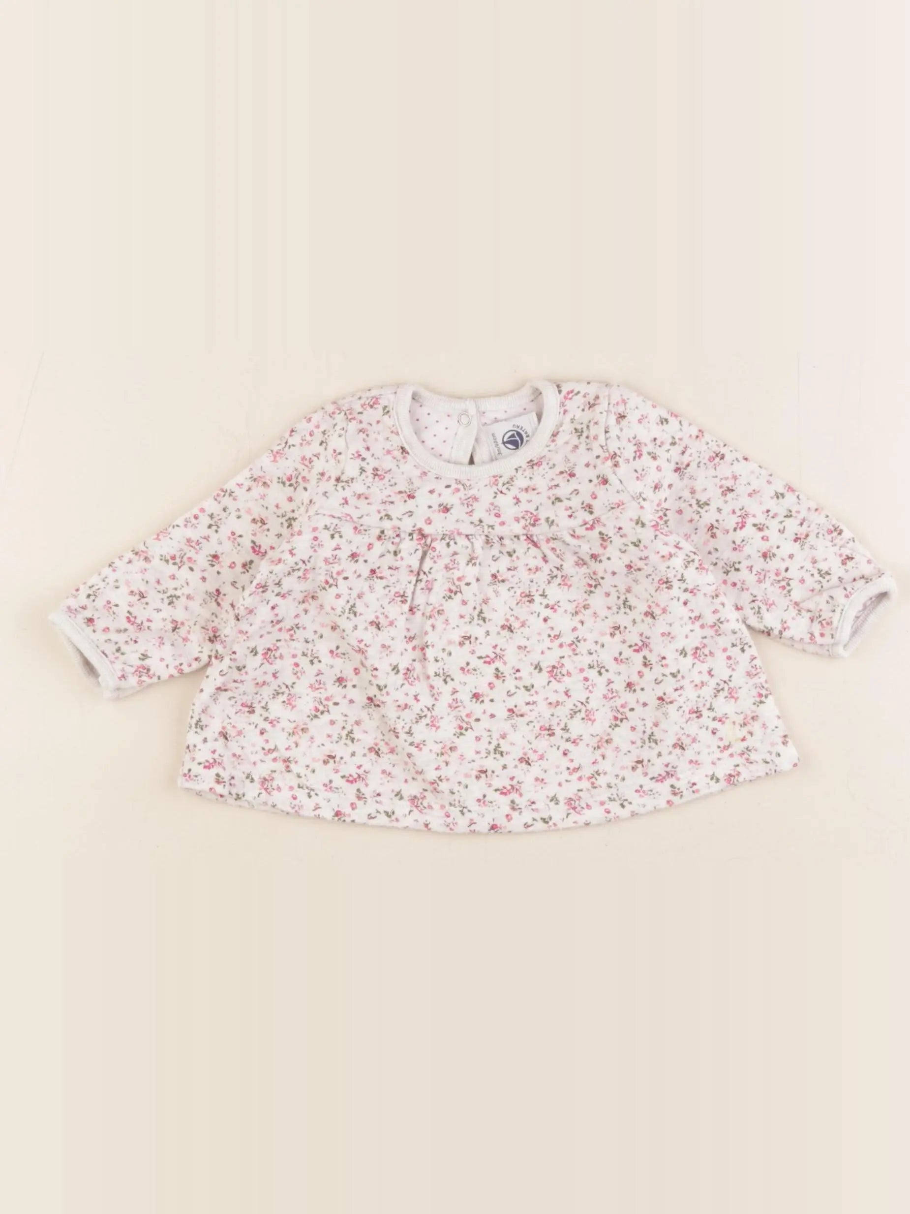 Petit Bateau - tee-shirt beige, rose - 3 mois