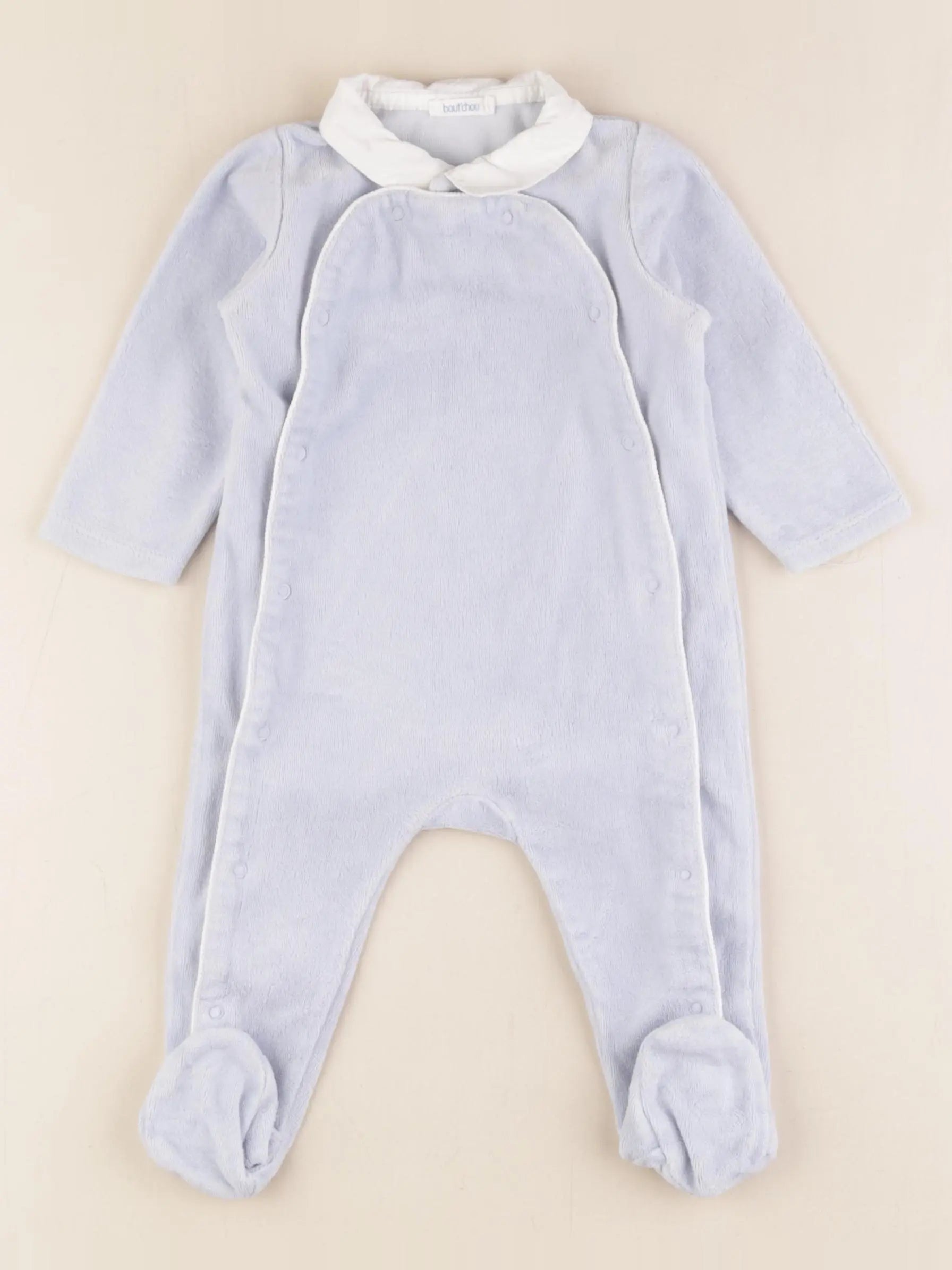 Boutchou - pyjama velours bleu - 6 mois