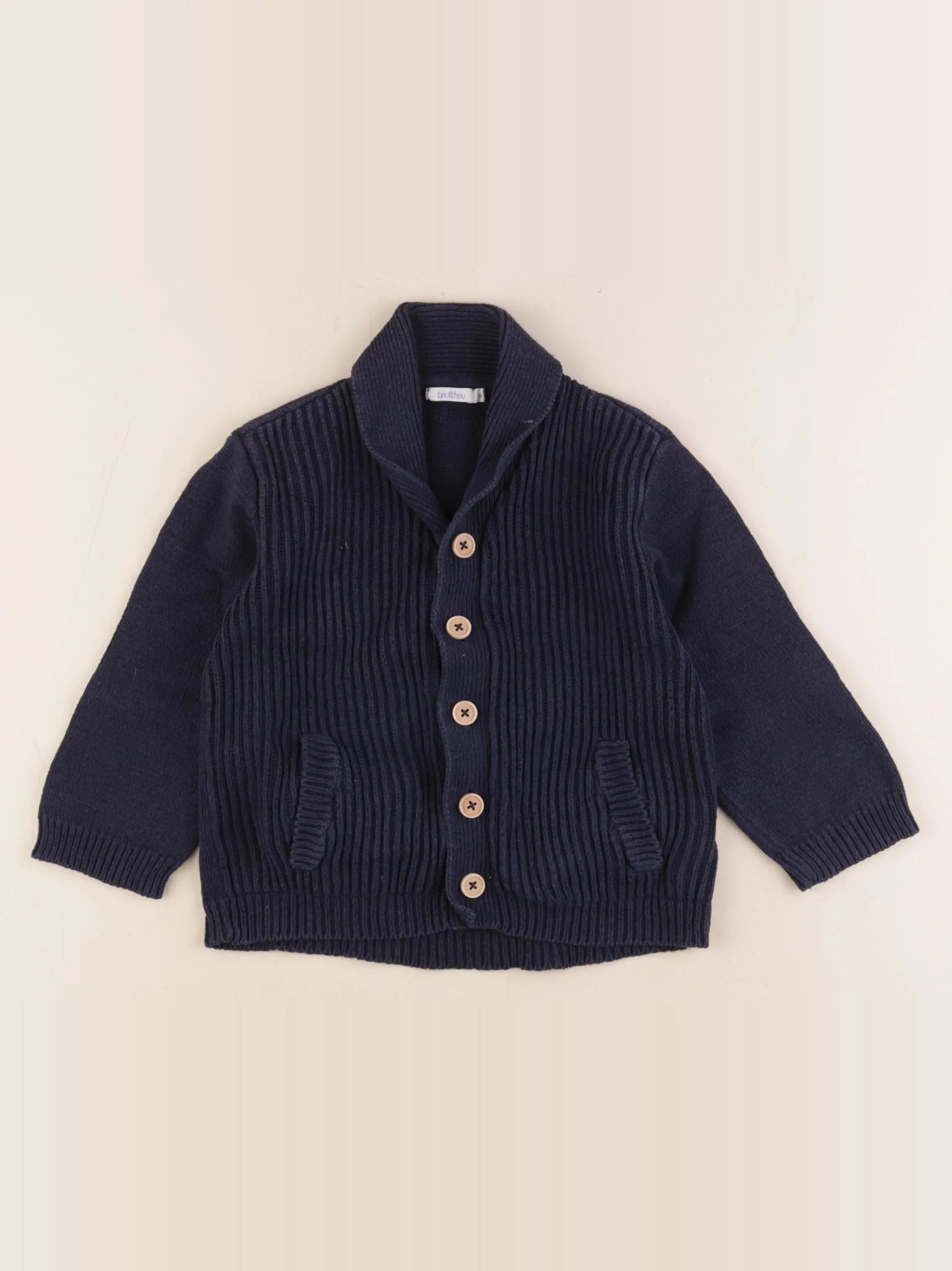 Boutchou - gilet bleu - 24 mois