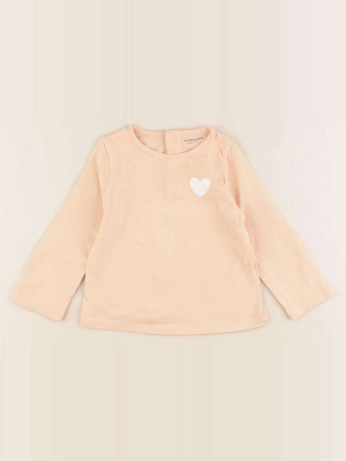 Vertbaudet - tee-shirt orange - 9 mois