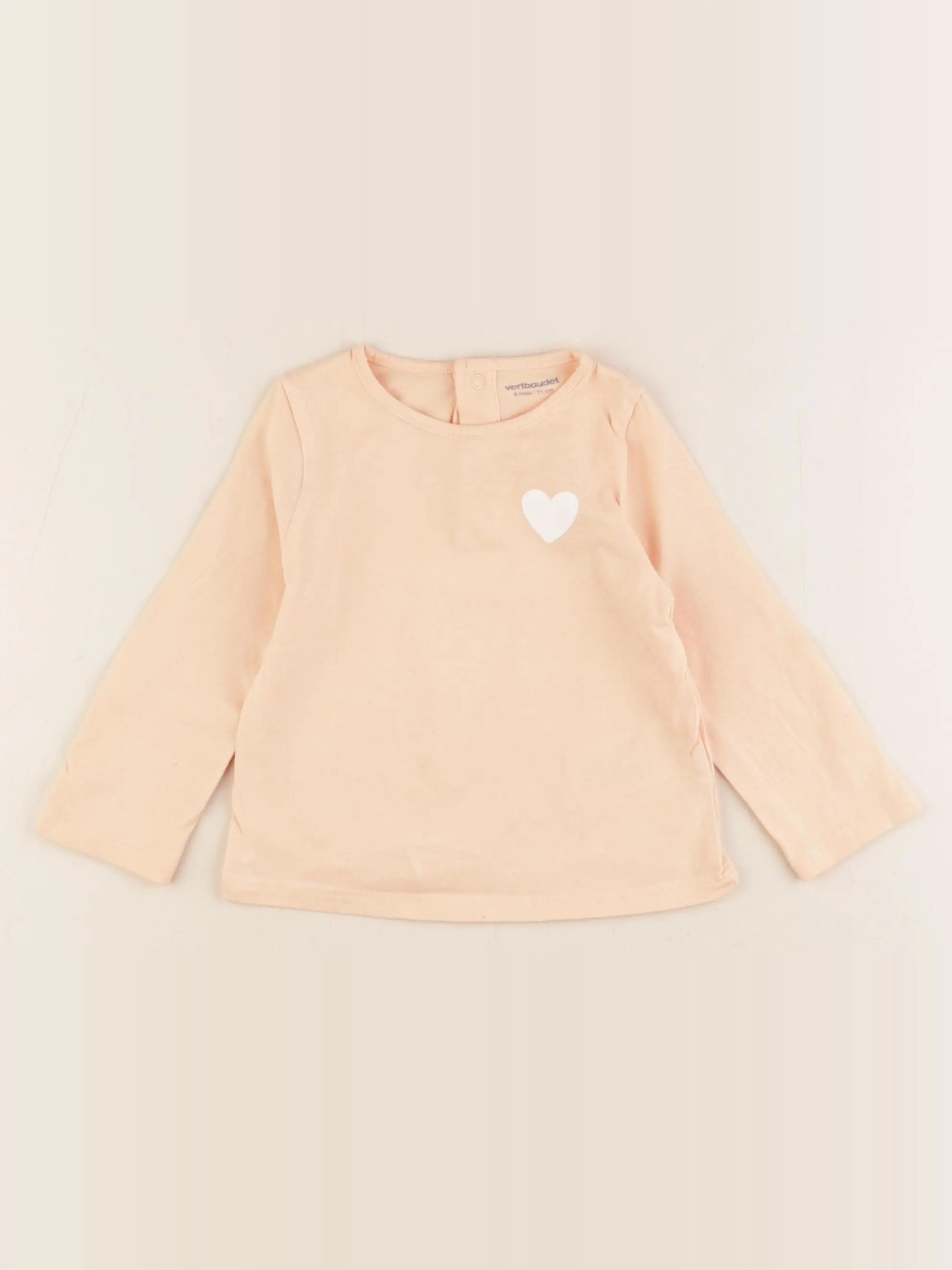 Vertbaudet - tee-shirt orange - 9 mois