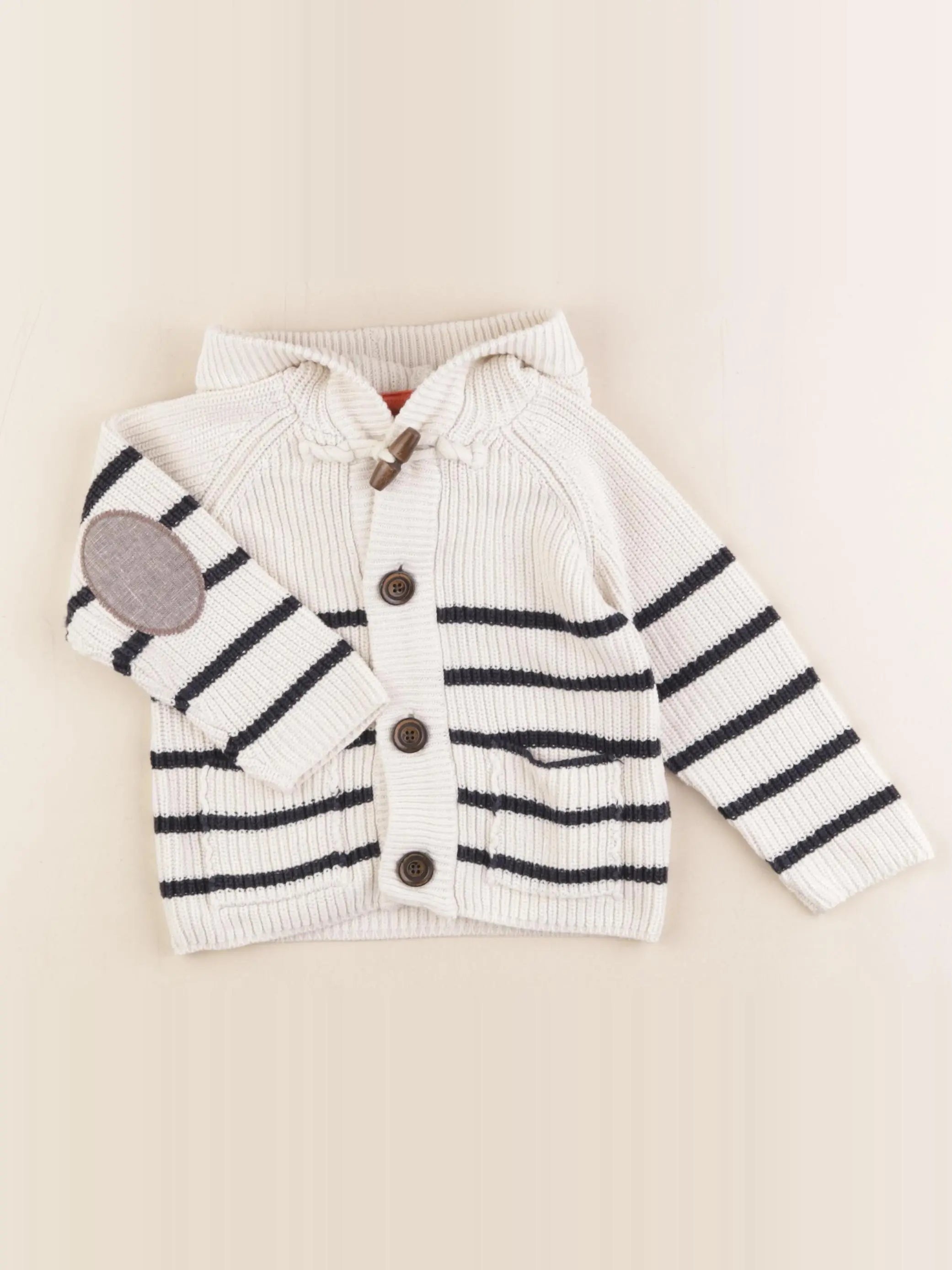 Zara - gilet blanc, bleu - 12/18 mois