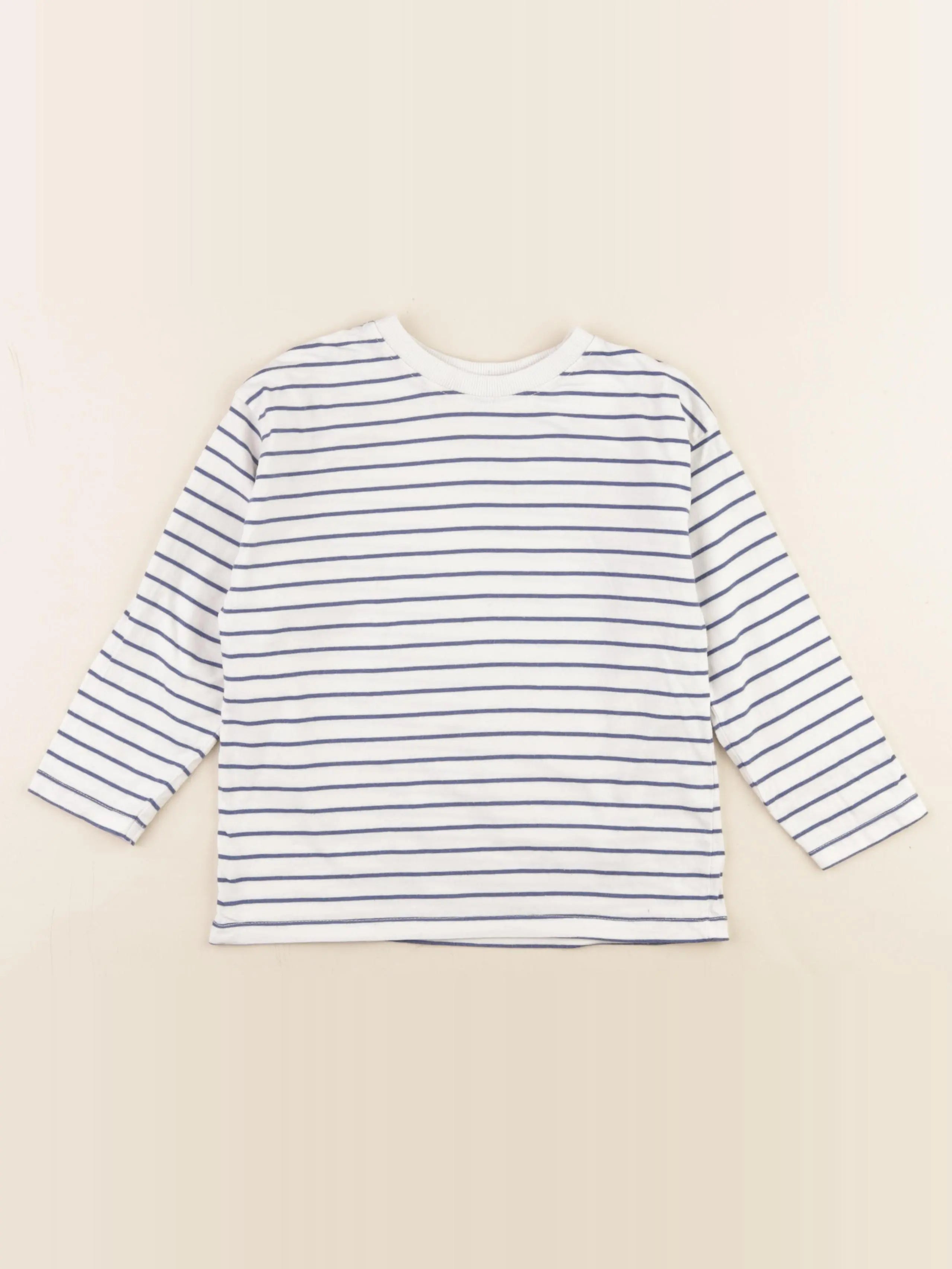 Zara - tee-shirt bleu, blanc - 5 ans