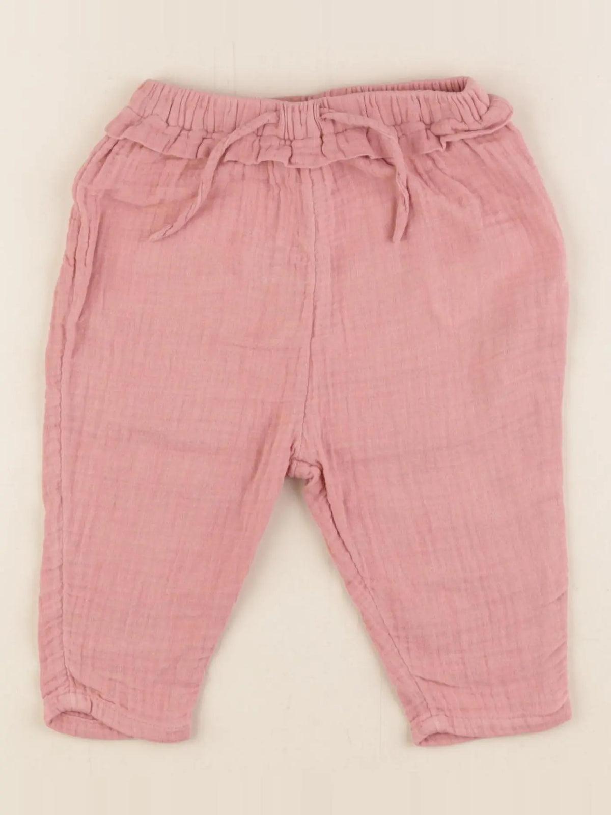 Vertbaudet - pantalon rose - 9 mois