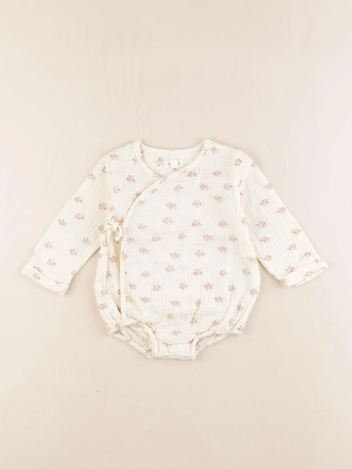 Vertbaudet - combinaison beige - 9 mois