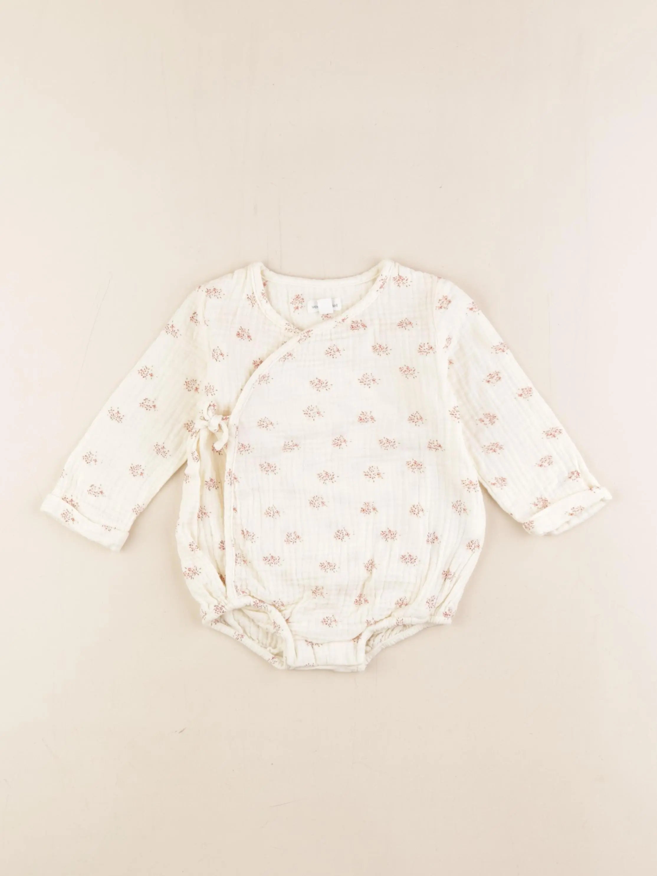 Vertbaudet - combinaison beige - 9 mois