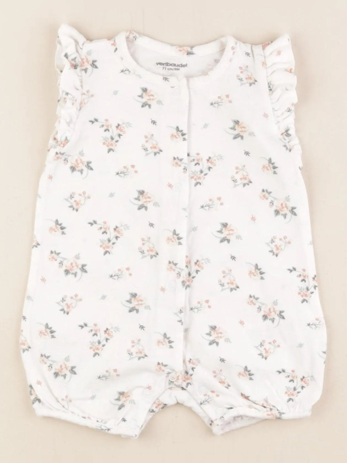 Vertbaudet - combinaison blanc - 9 mois