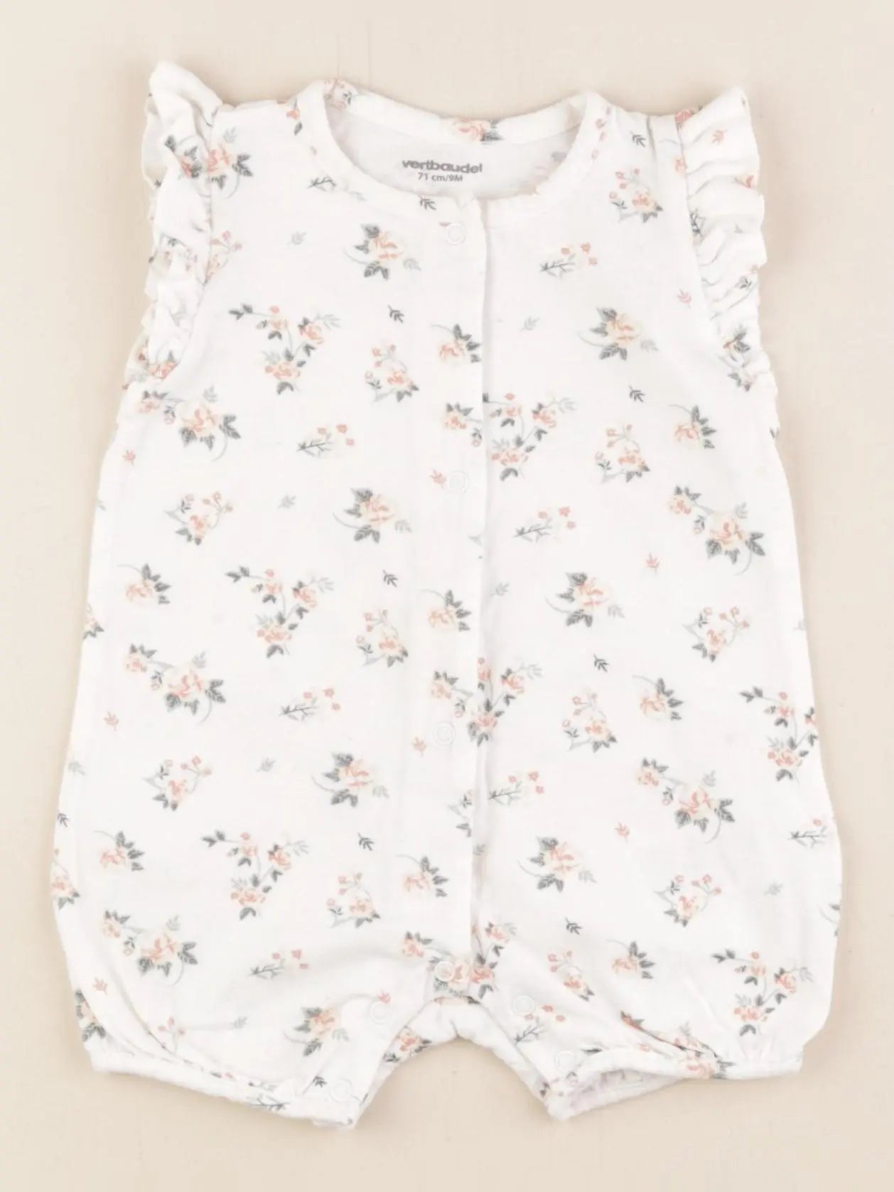 Vertbaudet - combinaison blanc - 9 mois