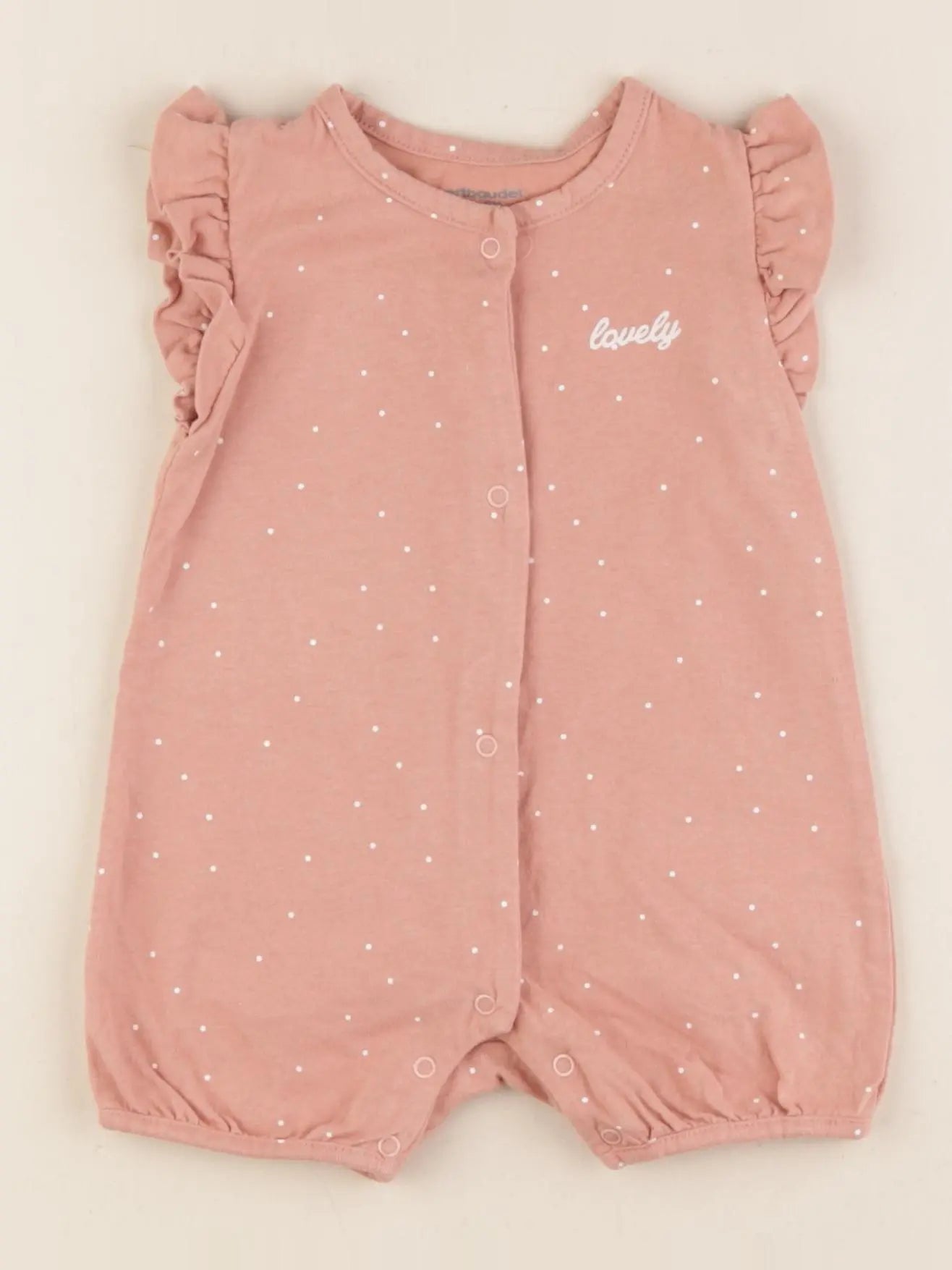 Vertbaudet - combinaison rose - 9 mois