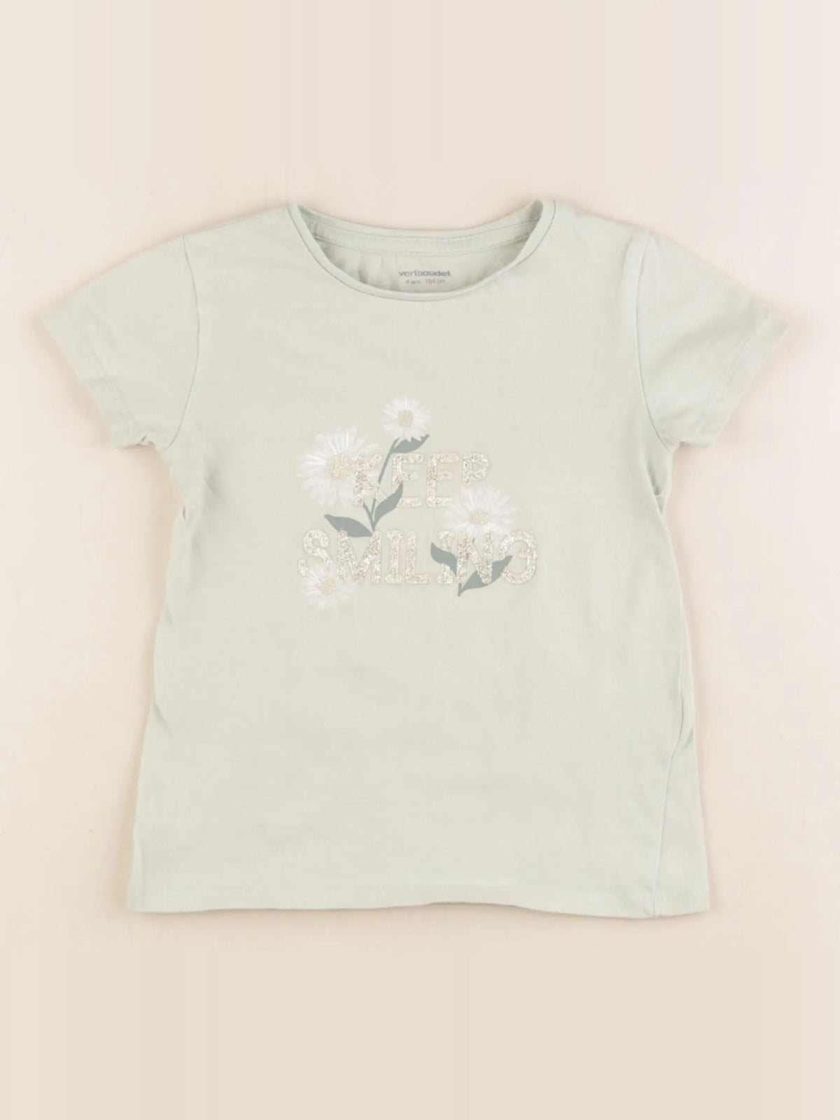 Vertbaudet - tee-shirt vert - 4 ans