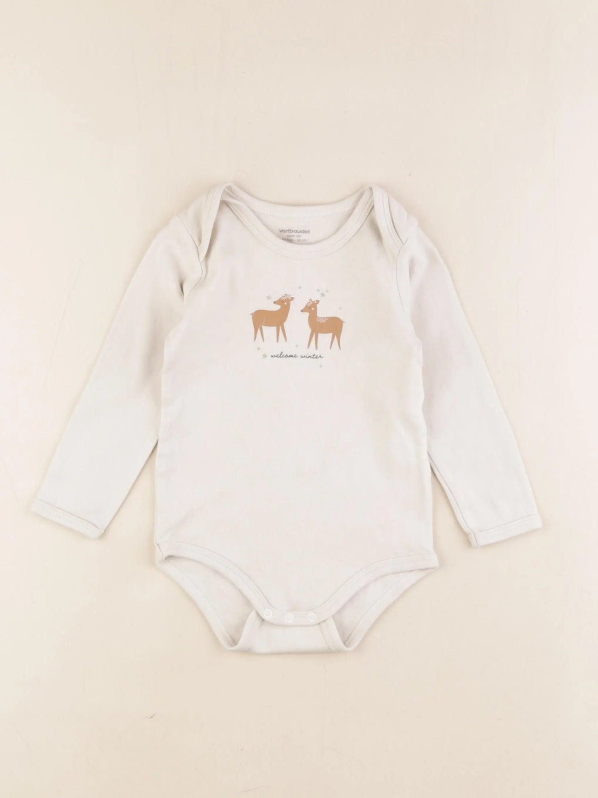 Vertbaudet - body beige - 24 mois