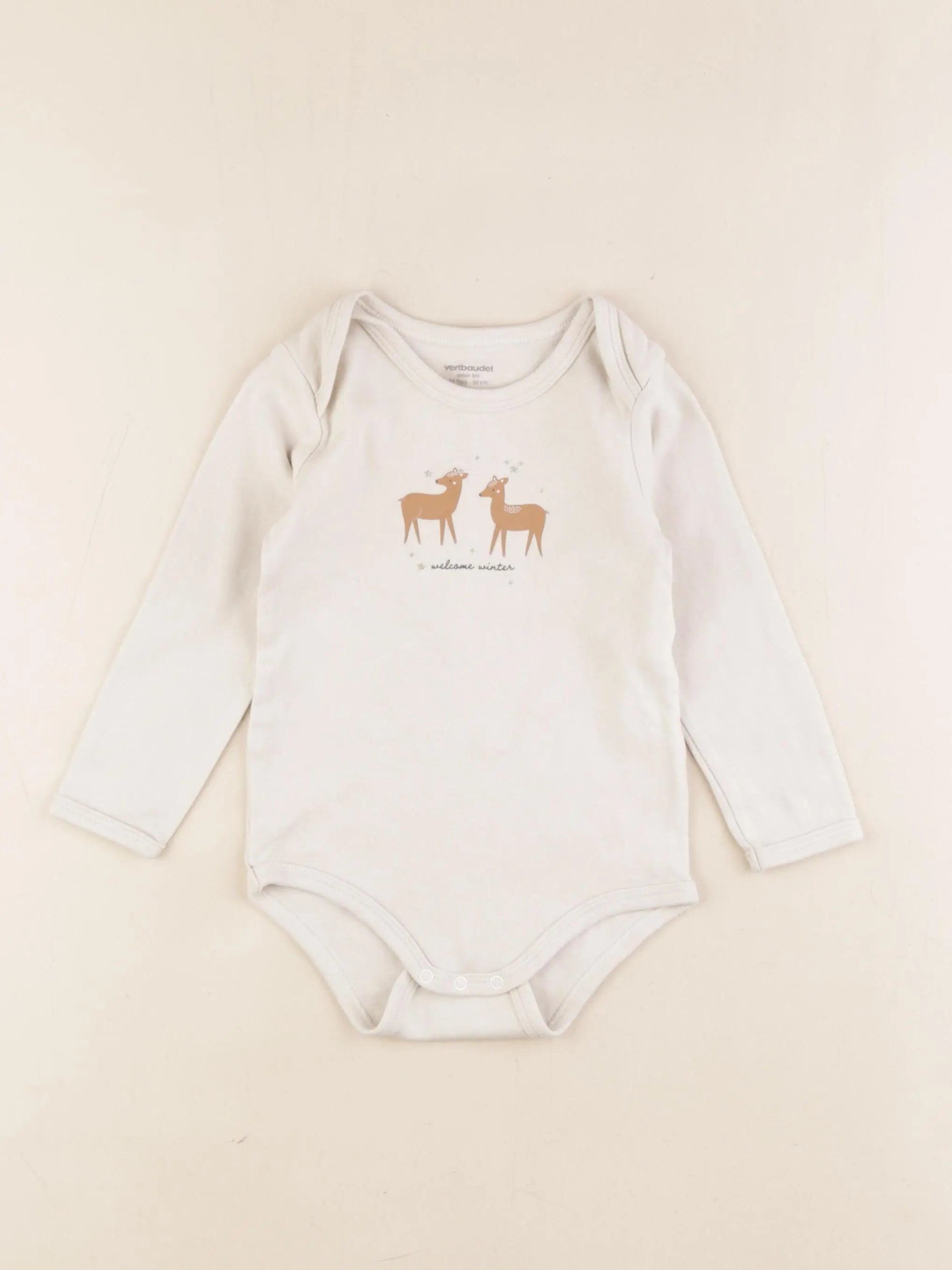 Vertbaudet - body beige - 24 mois