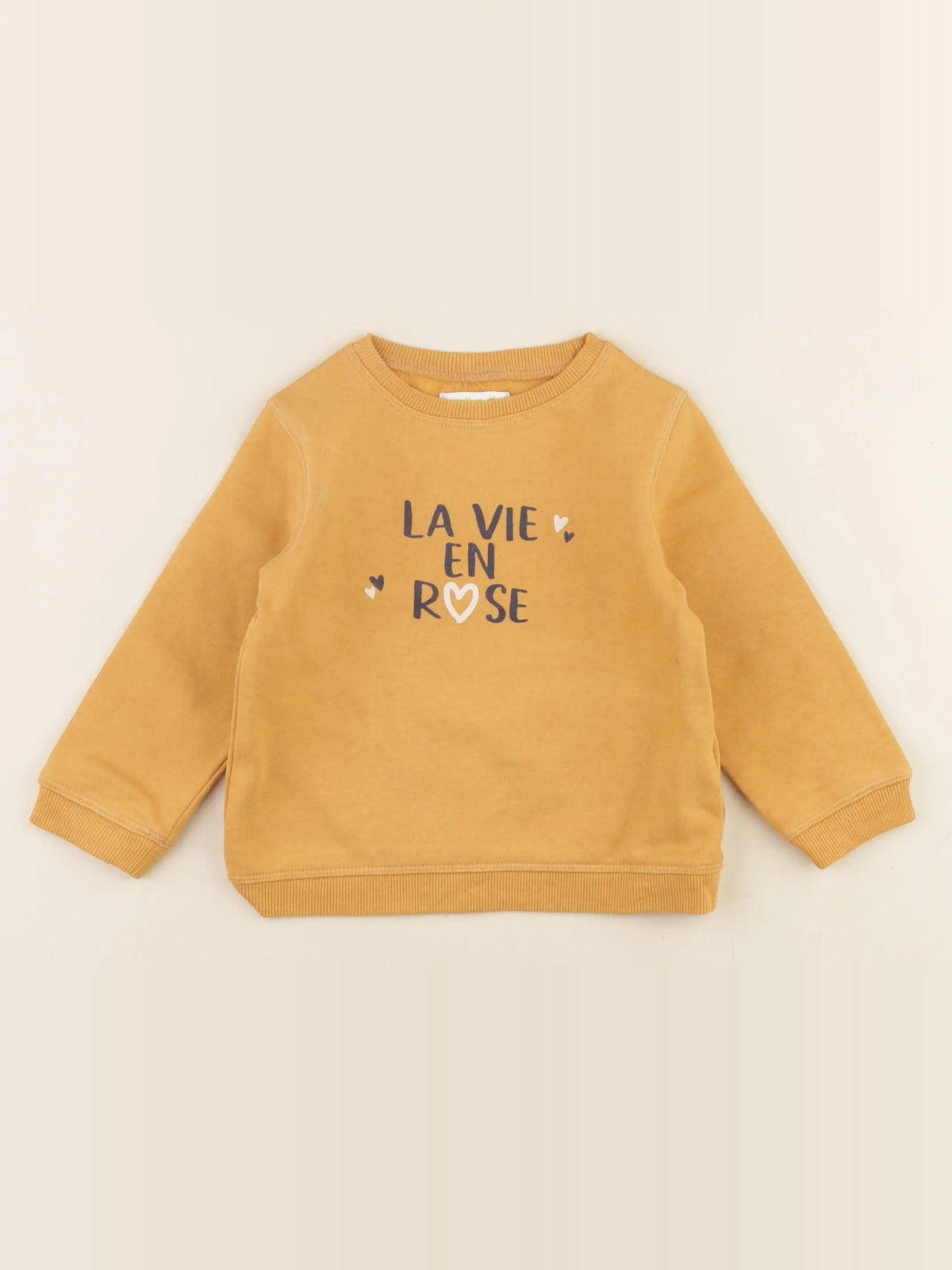 Vertbaudet - sweat jaune - 2 ans