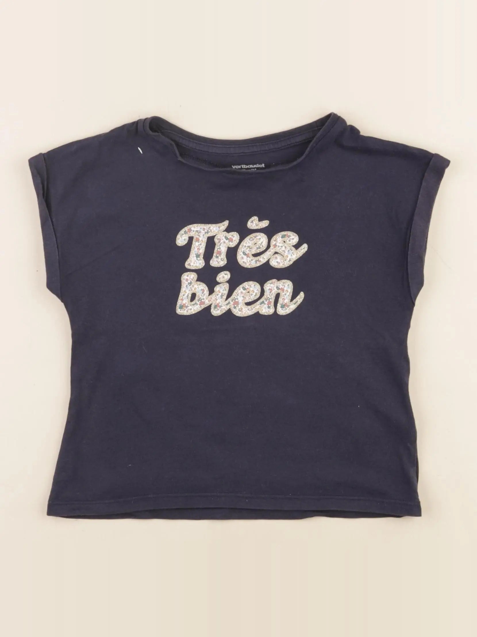 Vertbaudet - tee-shirt bleu, or - 3 ans