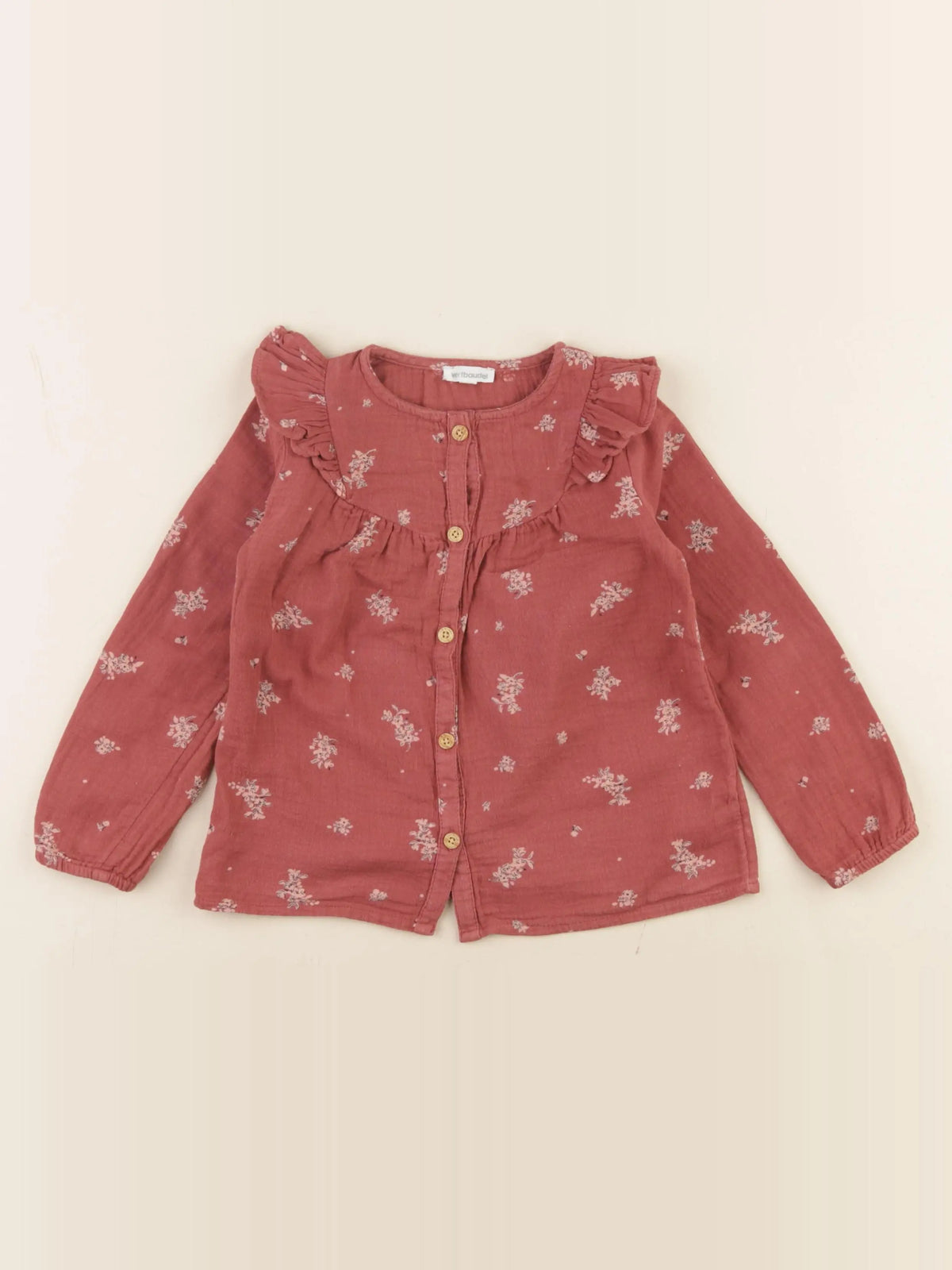 Vertbaudet - blouse marron - 4 ans