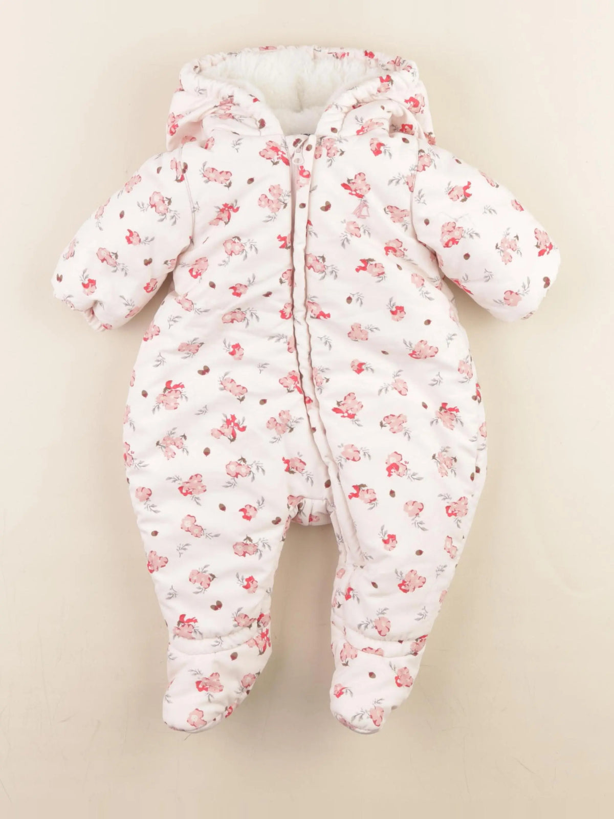 Petit Bateau - combi-pilote blanc - 3 mois