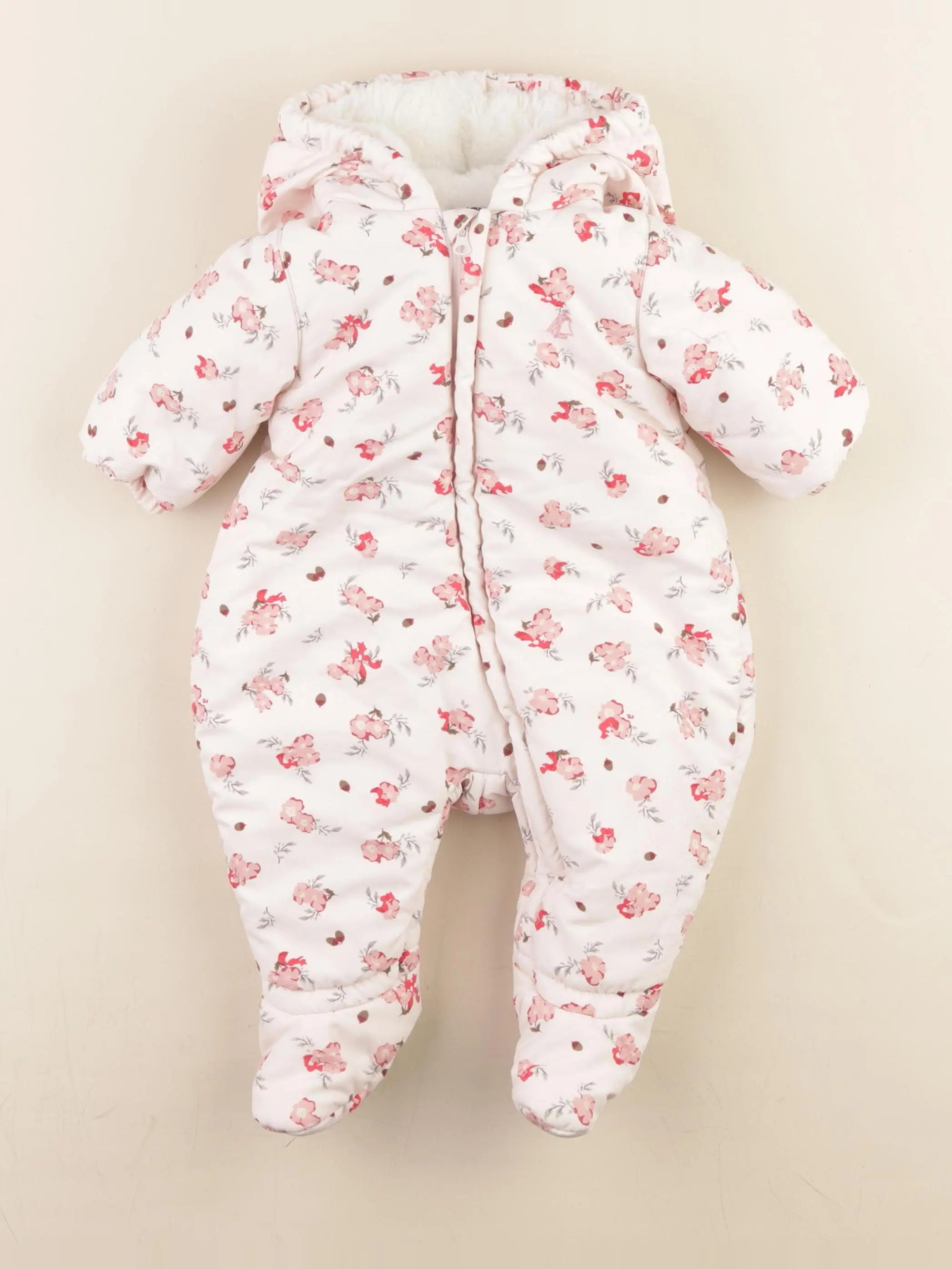 Petit Bateau - combi-pilote blanc - 3 mois