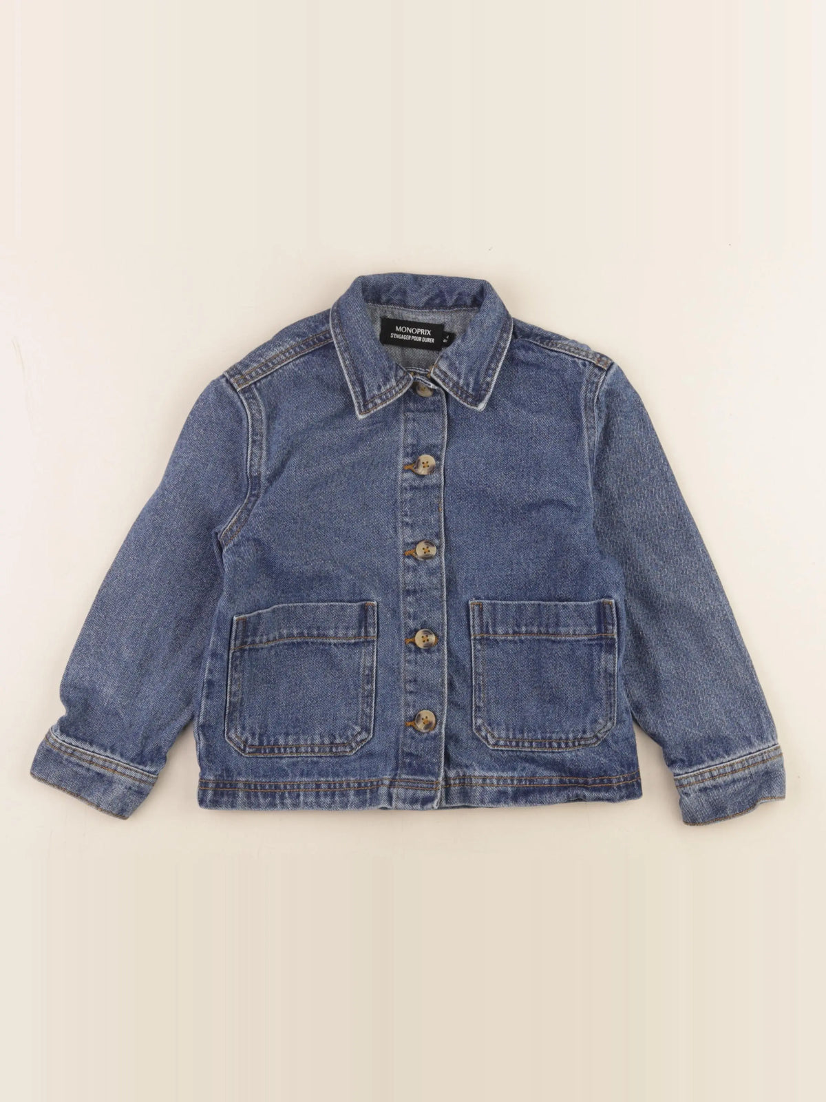 Monoprix - veste bleu - 4 ans