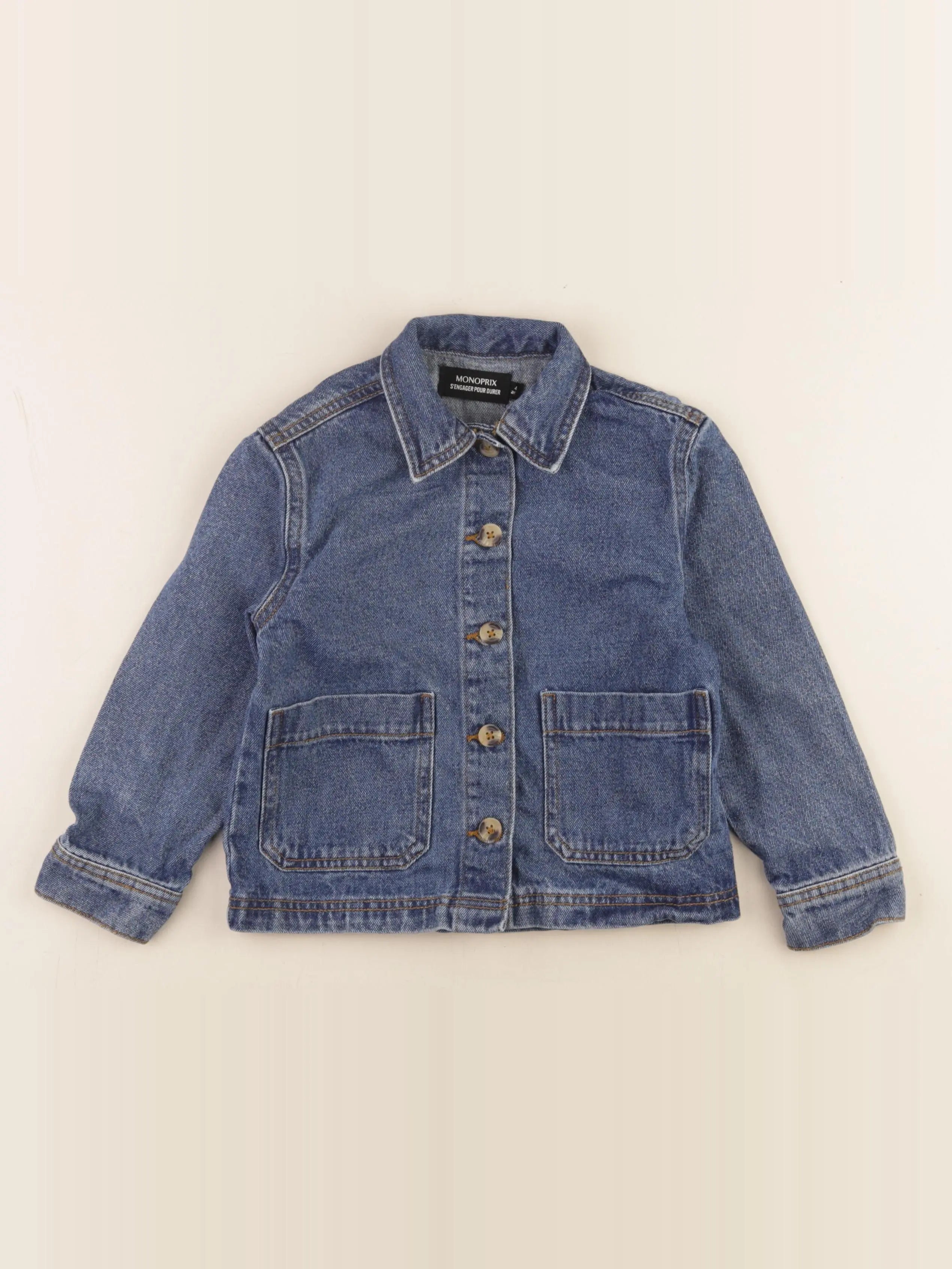 Monoprix - veste bleu - 4 ans