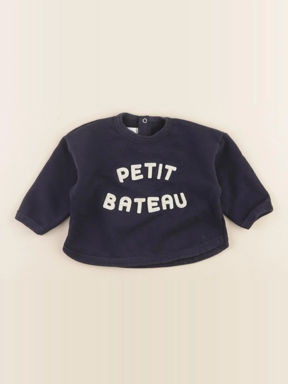 Petit Bateau - sweat bleu - 12 mois