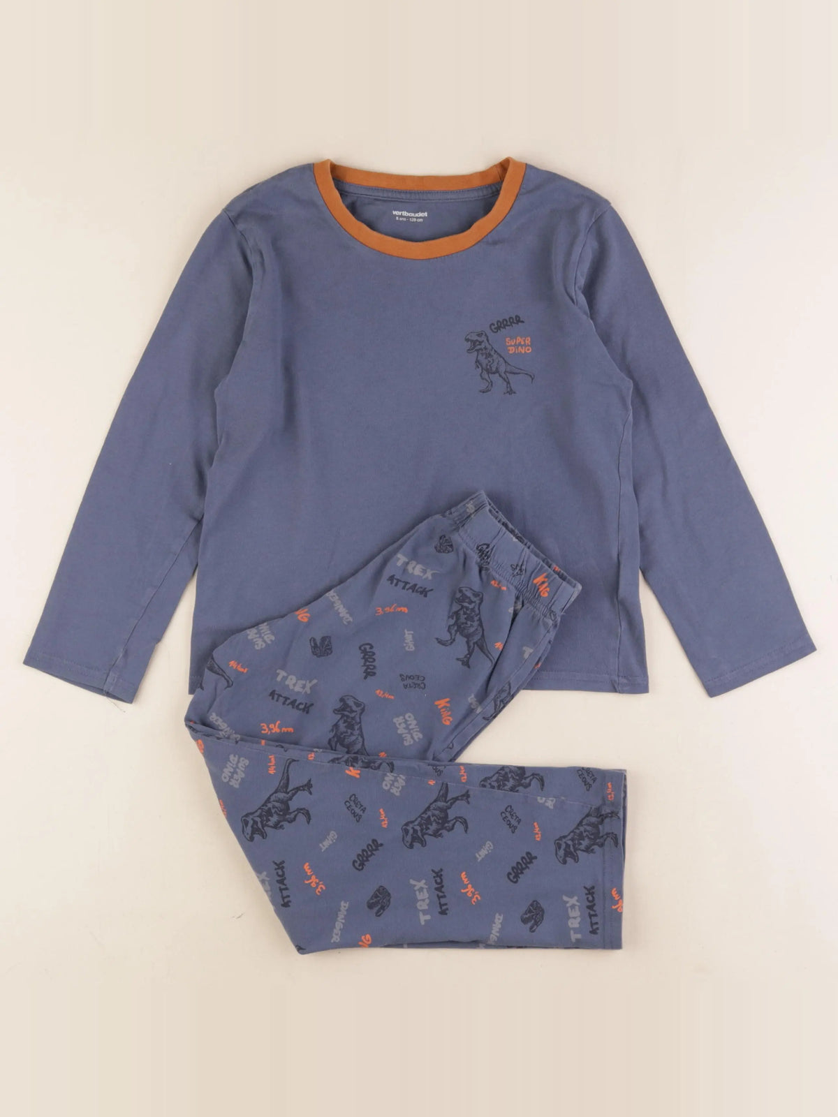 Vertbaudet - pyjama coton bleu - 8 ans