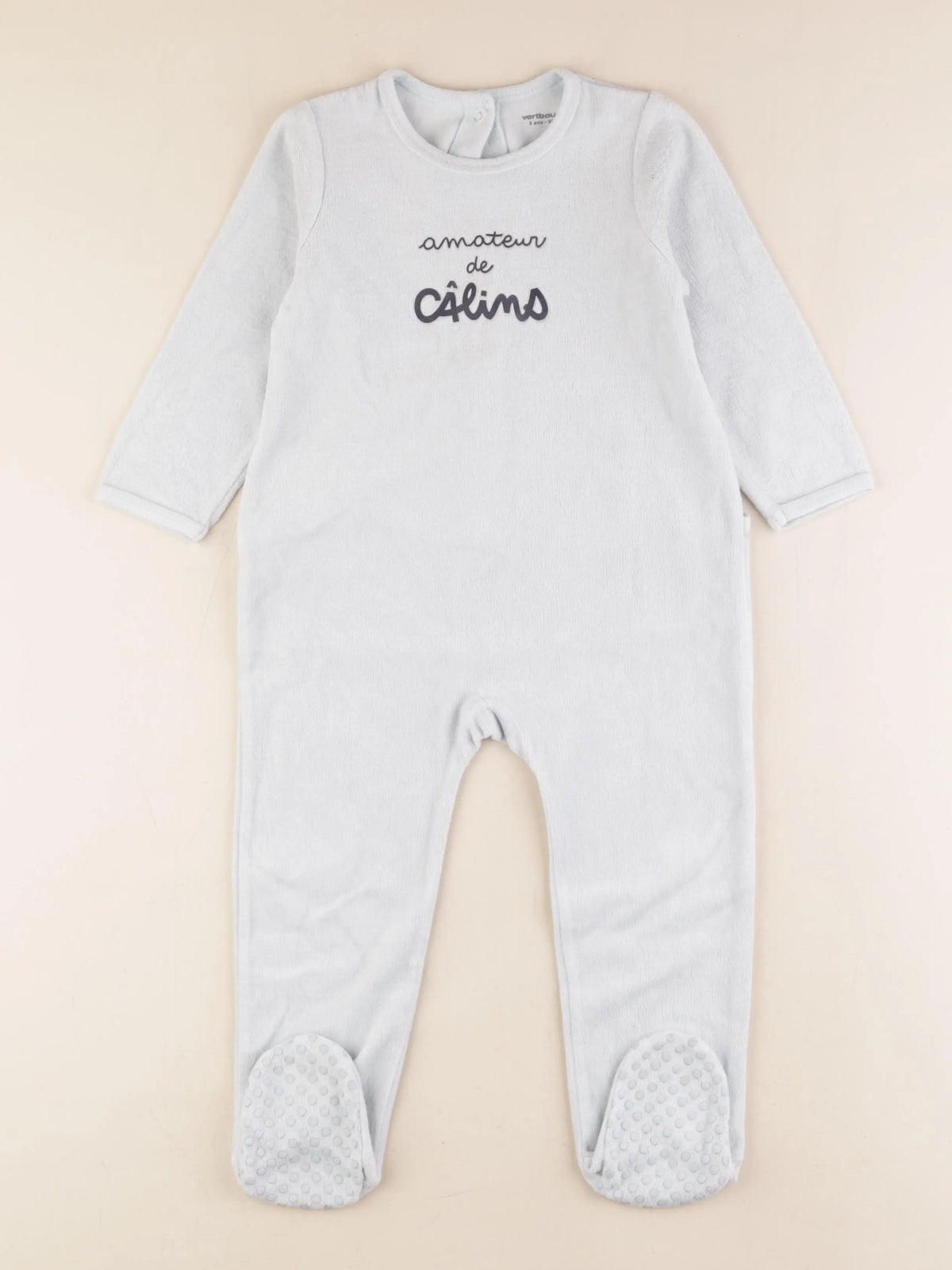 Vertbaudet - pyjama velours bleu - 3 ans