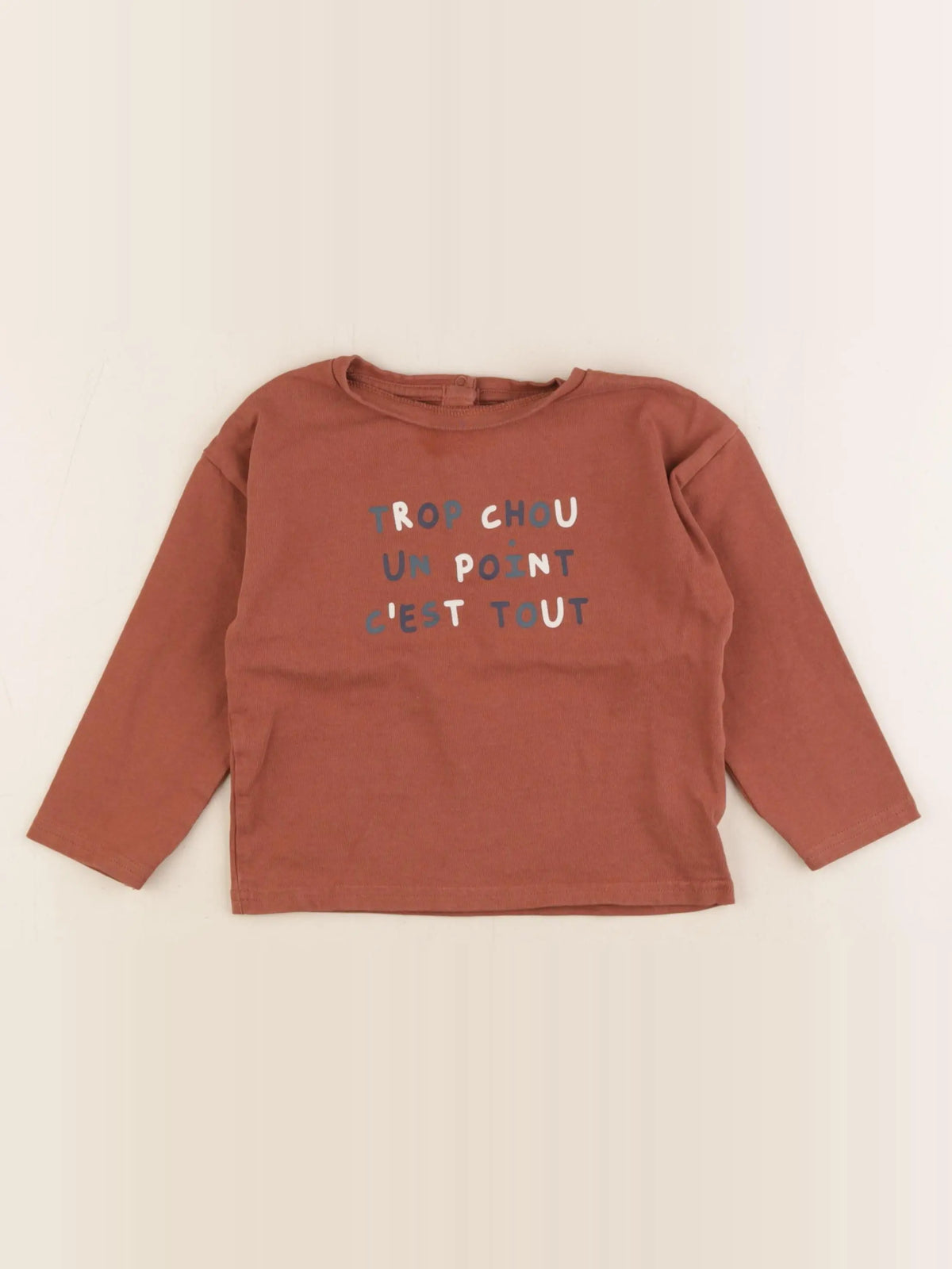 Vertbaudet - tee-shirt marron - 36 mois