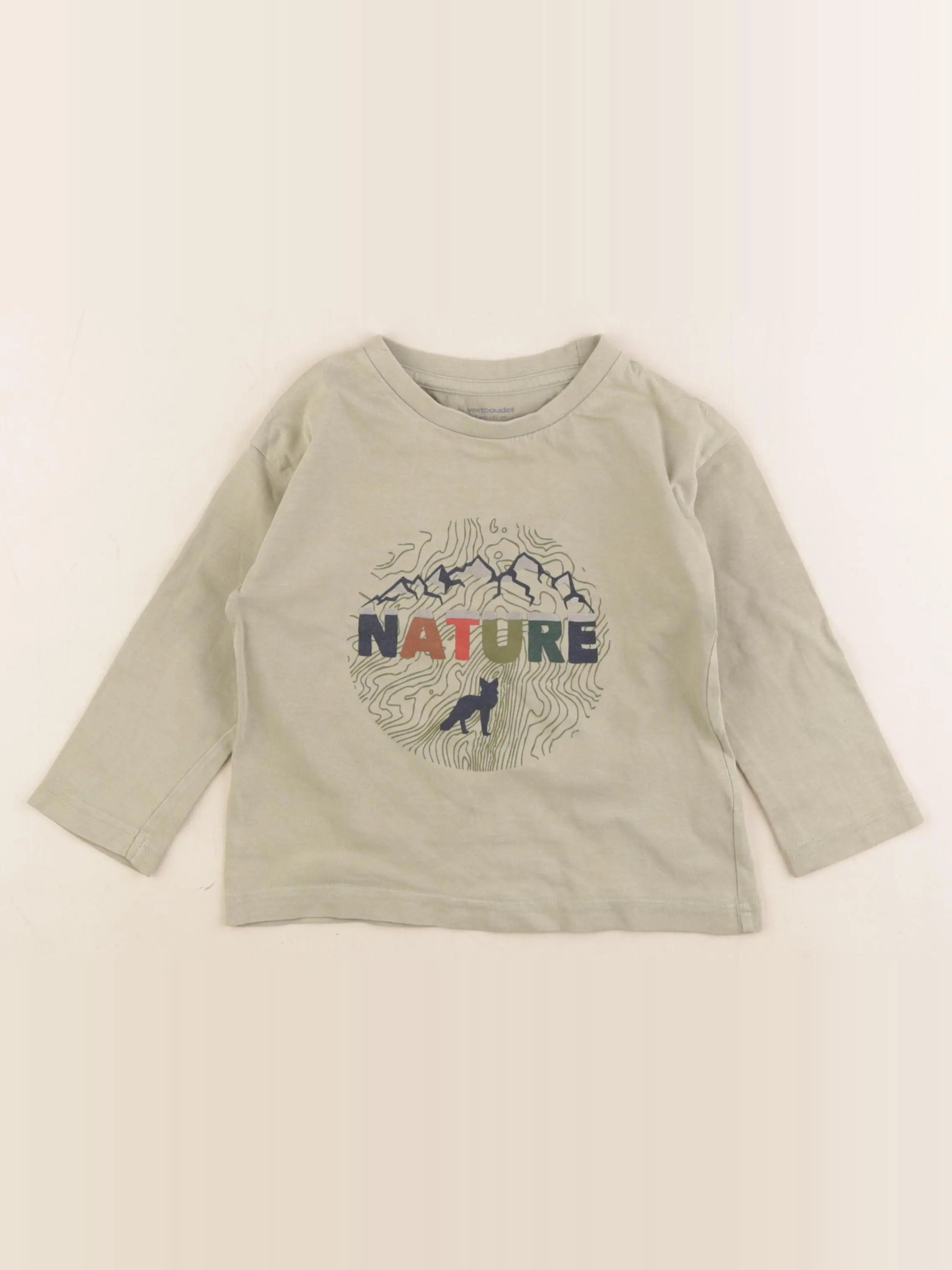 Vertbaudet - tee-shirt vert - 3 ans