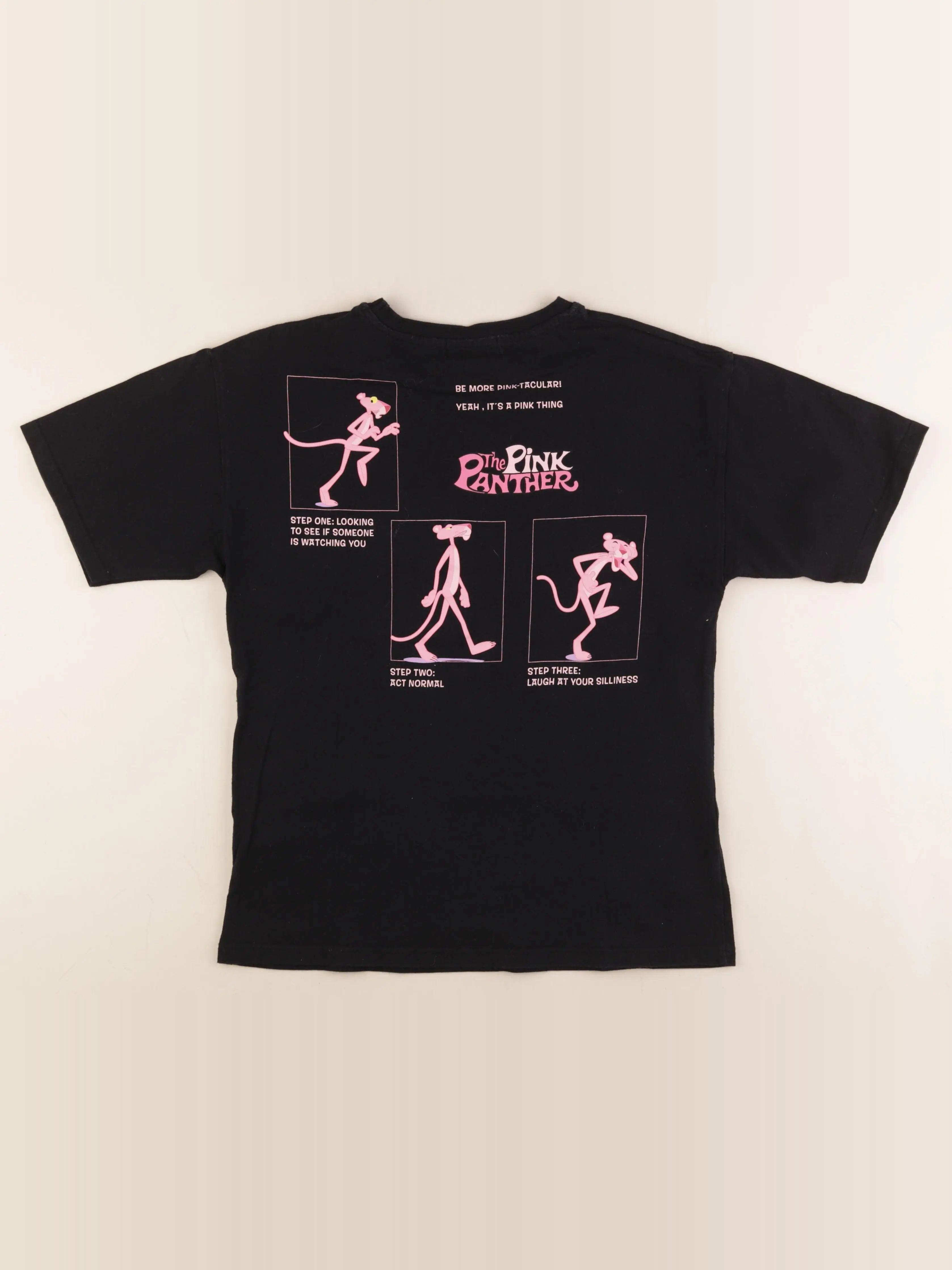 Zara - tee-shirt imprimé au dos noir, rose - 11/12 ans