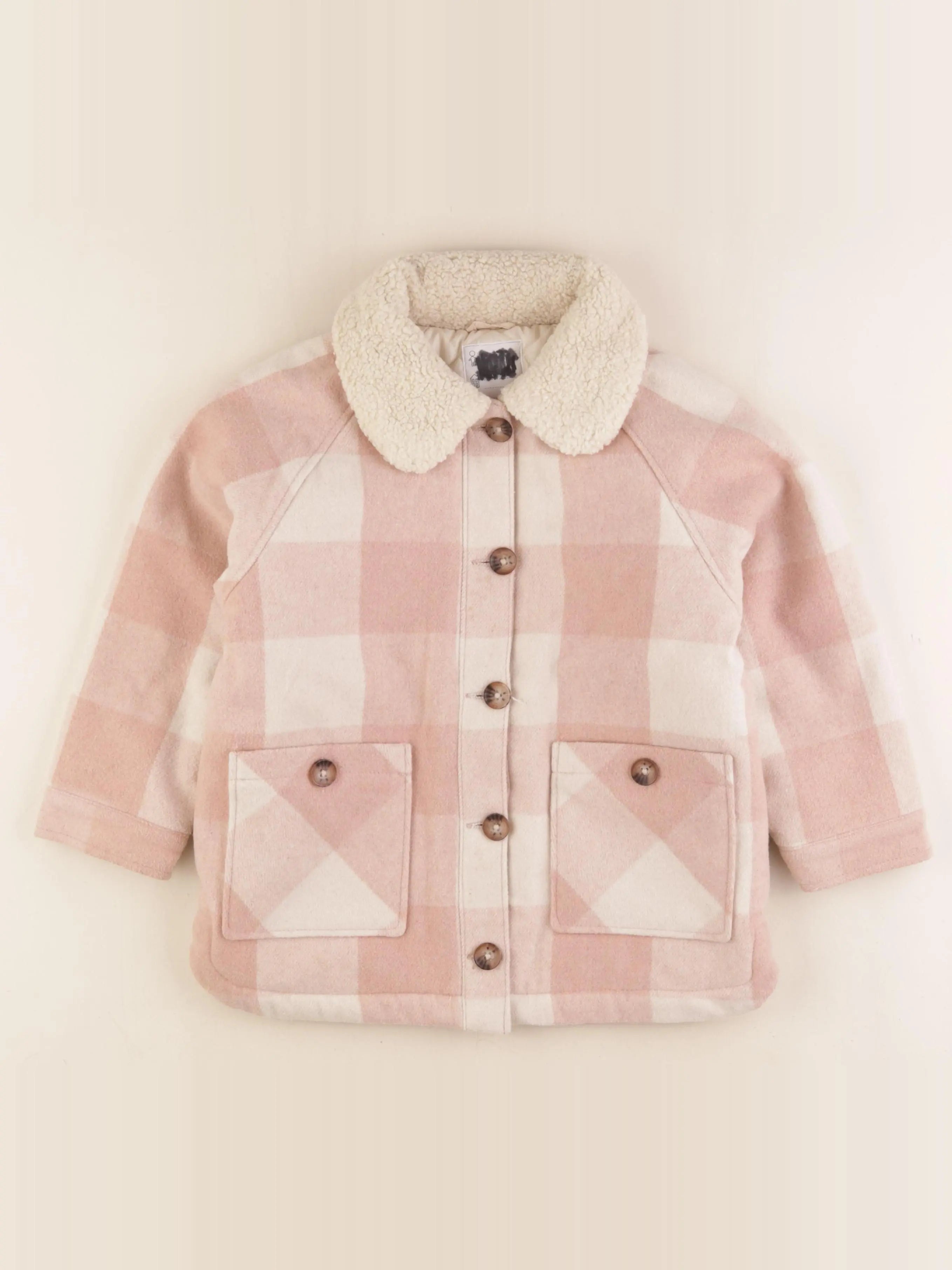 Vertbaudet - veste doublé rose - 7 ans
