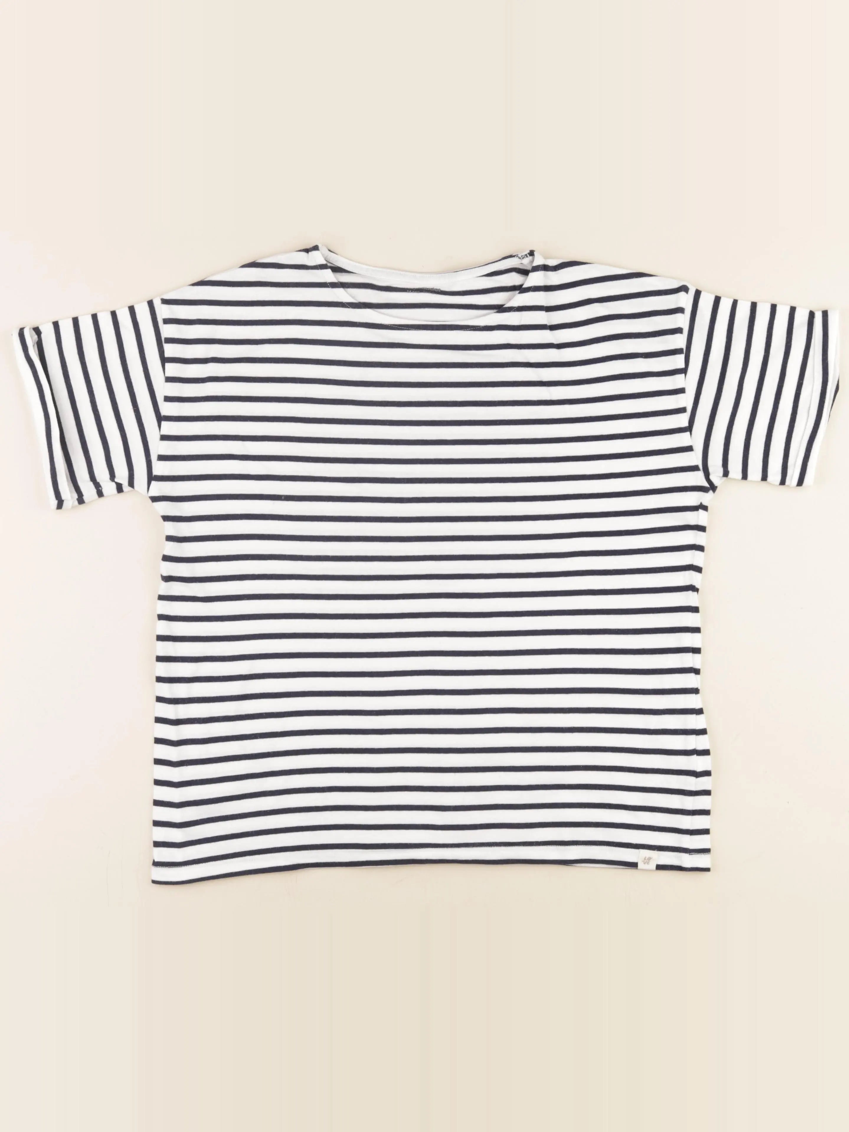 Vertbaudet - tee-shirt blanc, bleu - 14 ans