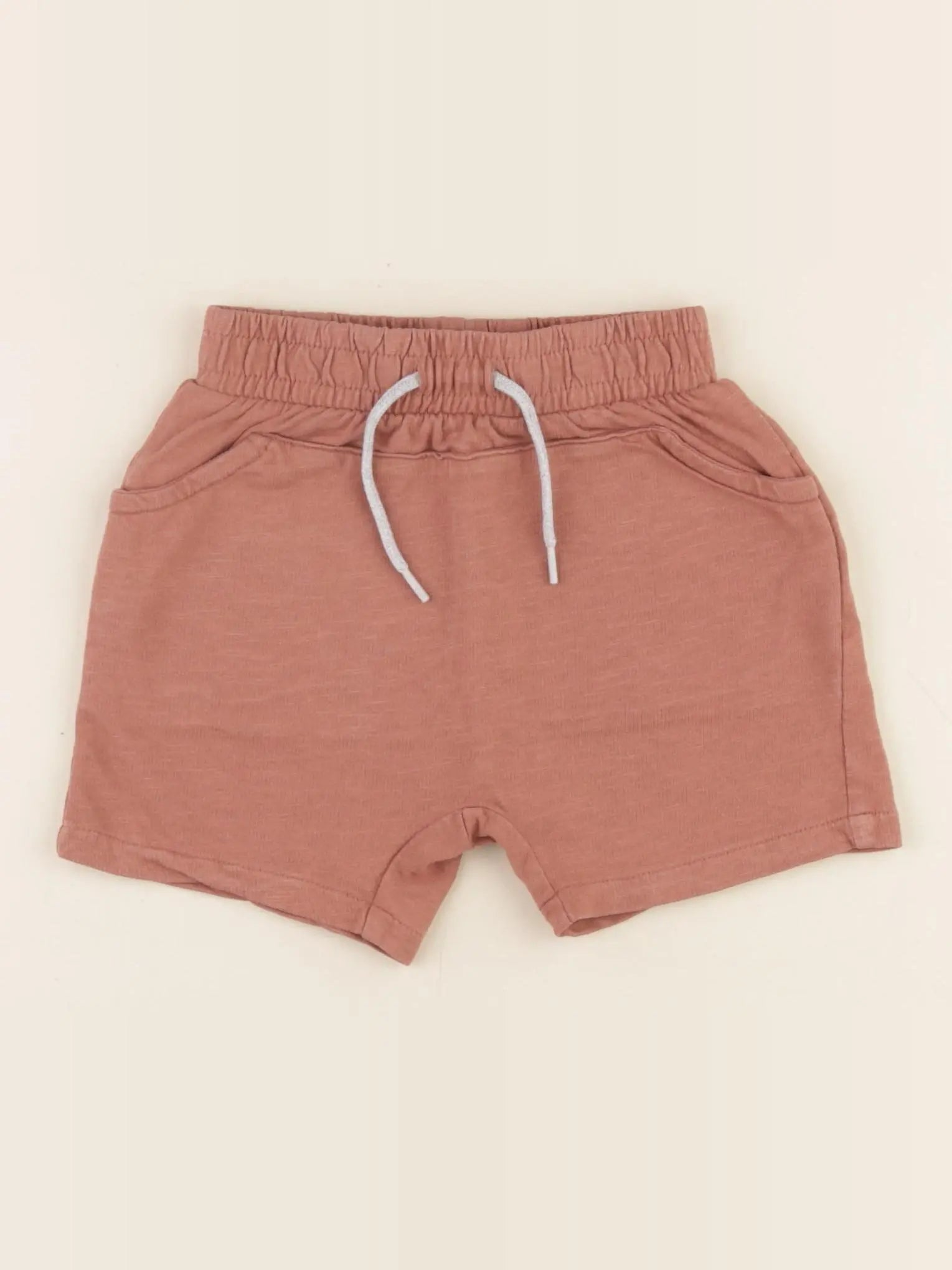Vertbaudet - short marron, rouge - 24 mois