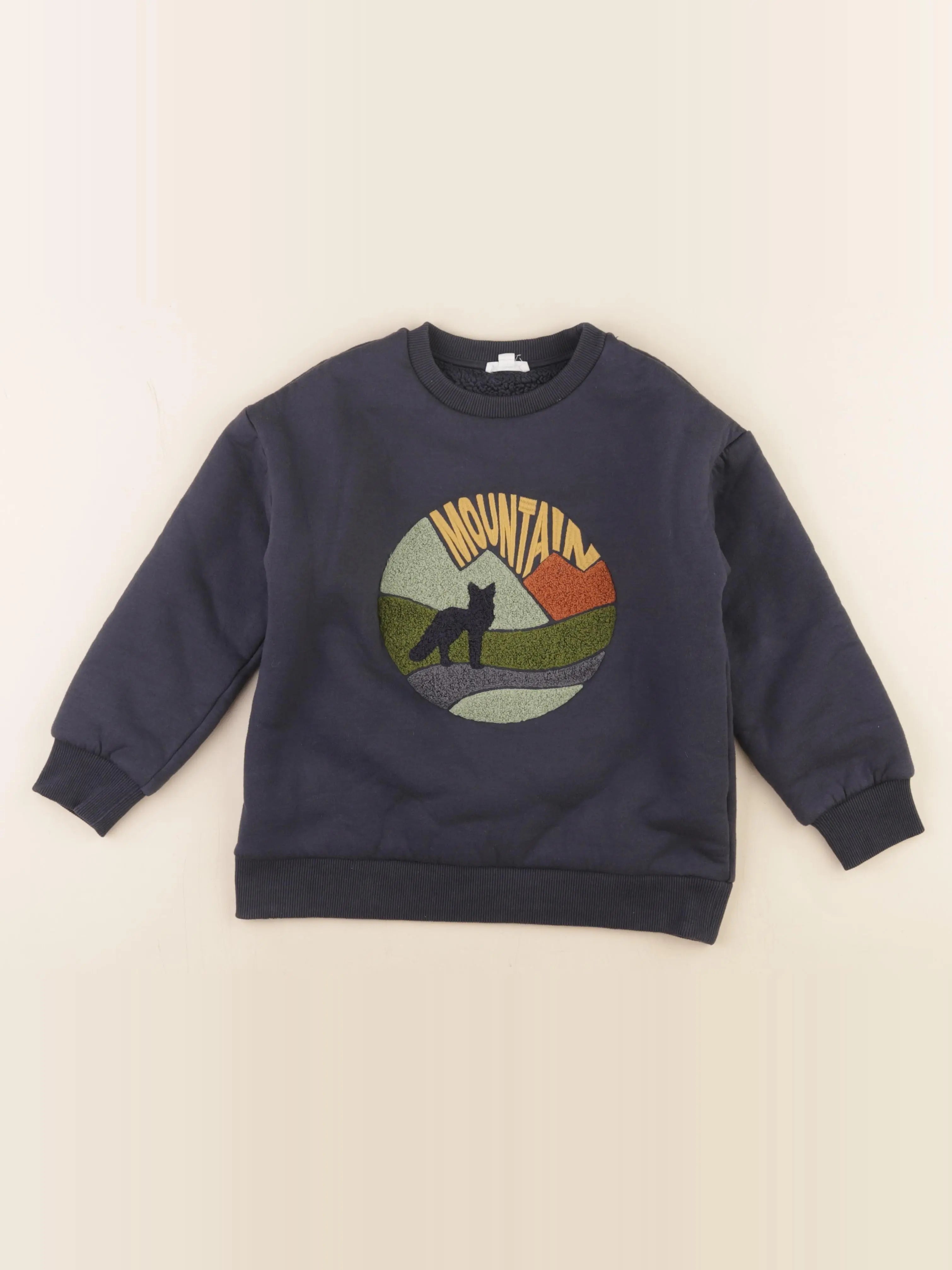 Vertbaudet - sweat bleu - 8 ans