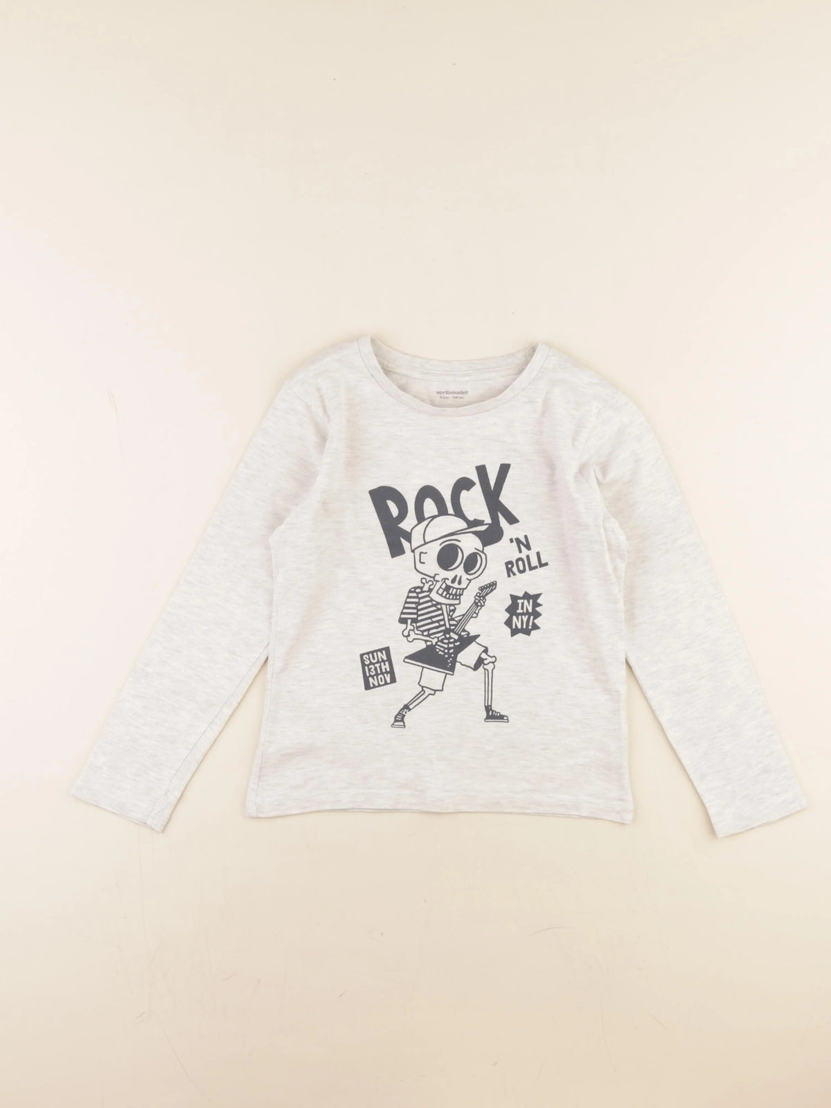 Vertbaudet - tee-shirt gris - 8 ans