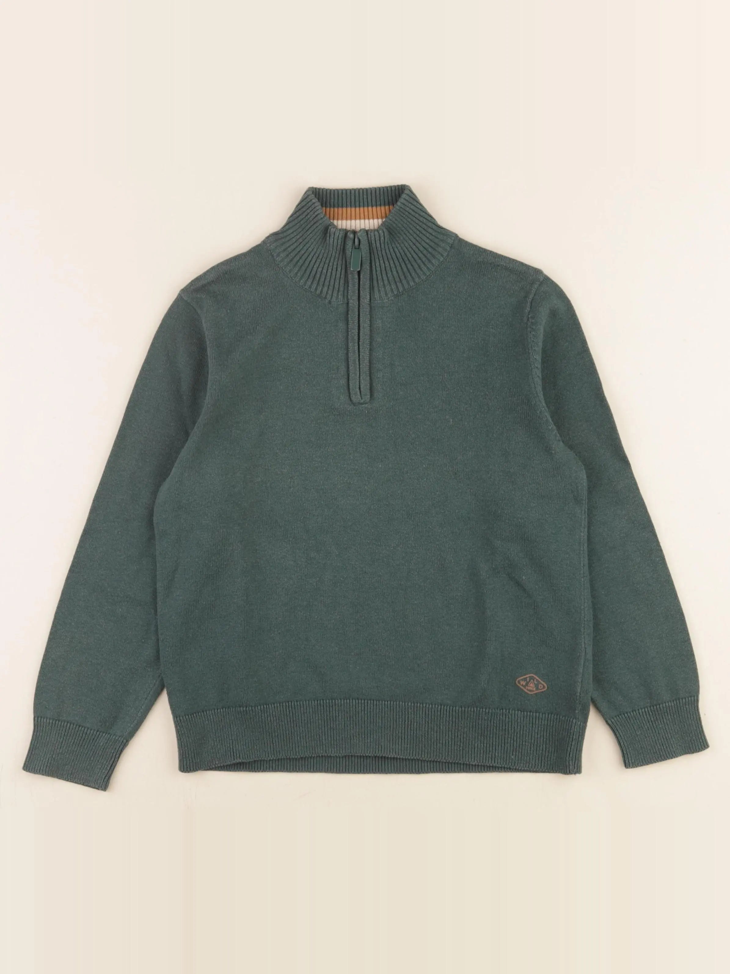 Vertbaudet - pull vert - 8 ans